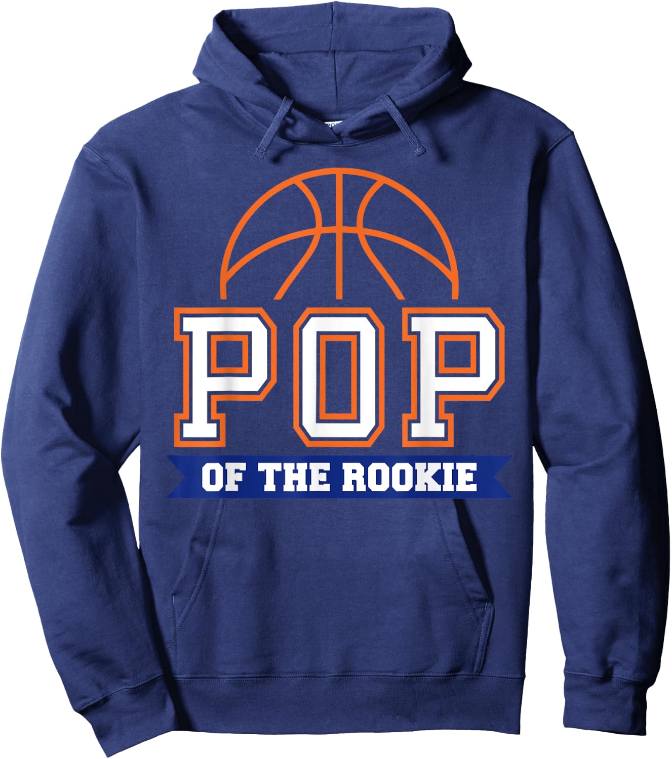 POP of Rookie 1st Birthday Basketball Theme Matching Party Hoodie - Hoodie | Navy