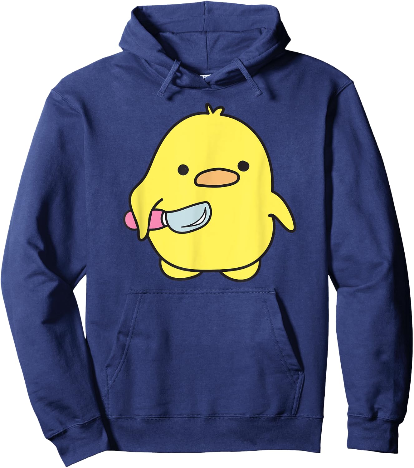 Funny Cute Baby Chicken With Knife Meme Hoodie - Hoodie | Navy