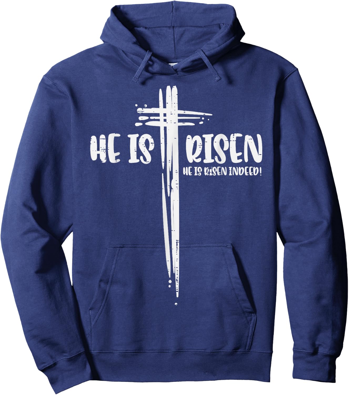 Easter Jesus He Is Risen Indeed Religious Christian Women Hoodie - Hoodie | Navy
