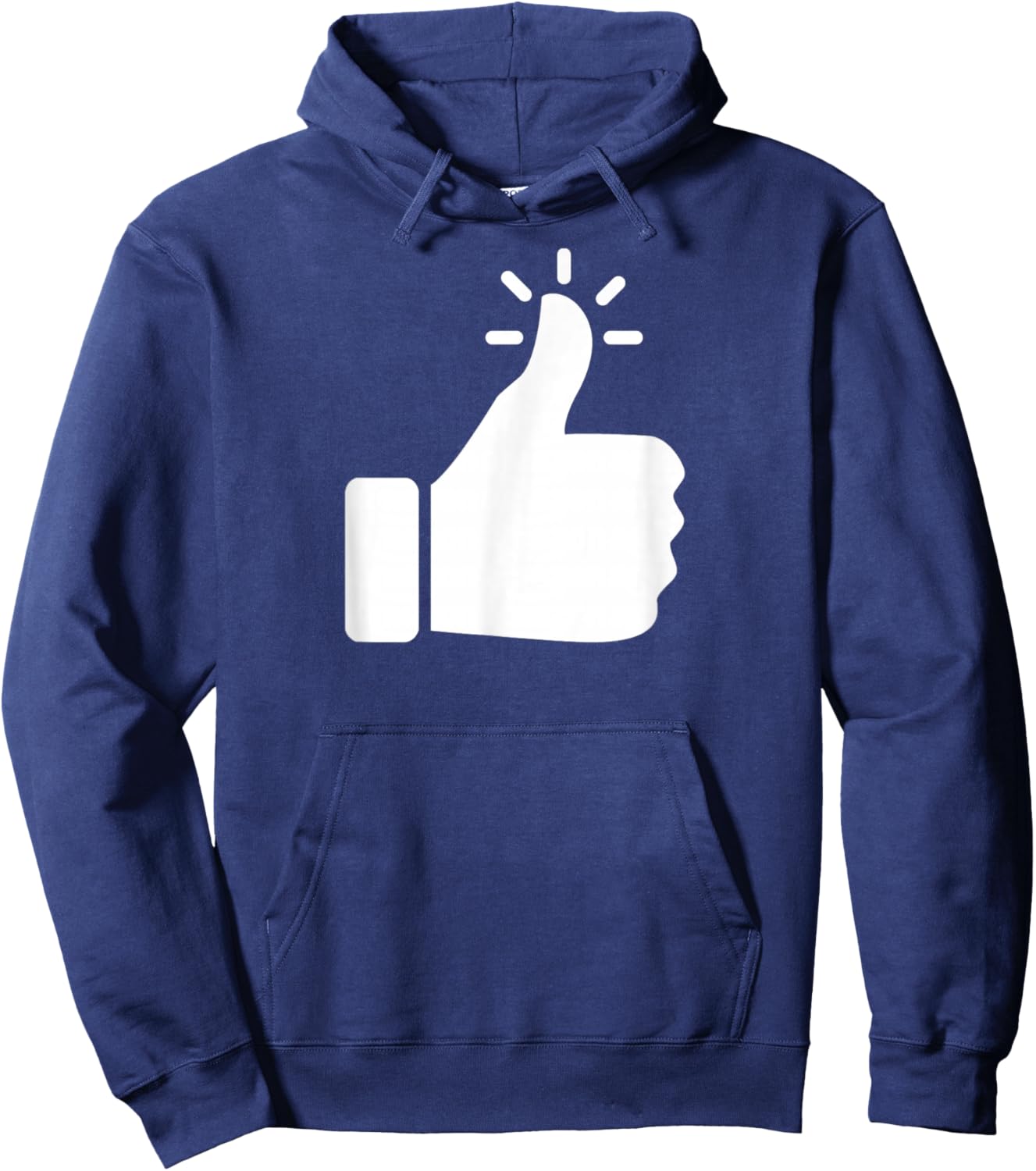 Likeable Thumbs Up Clothing | Funny & Cute Like Button Hoodie - Hoodie | Navy