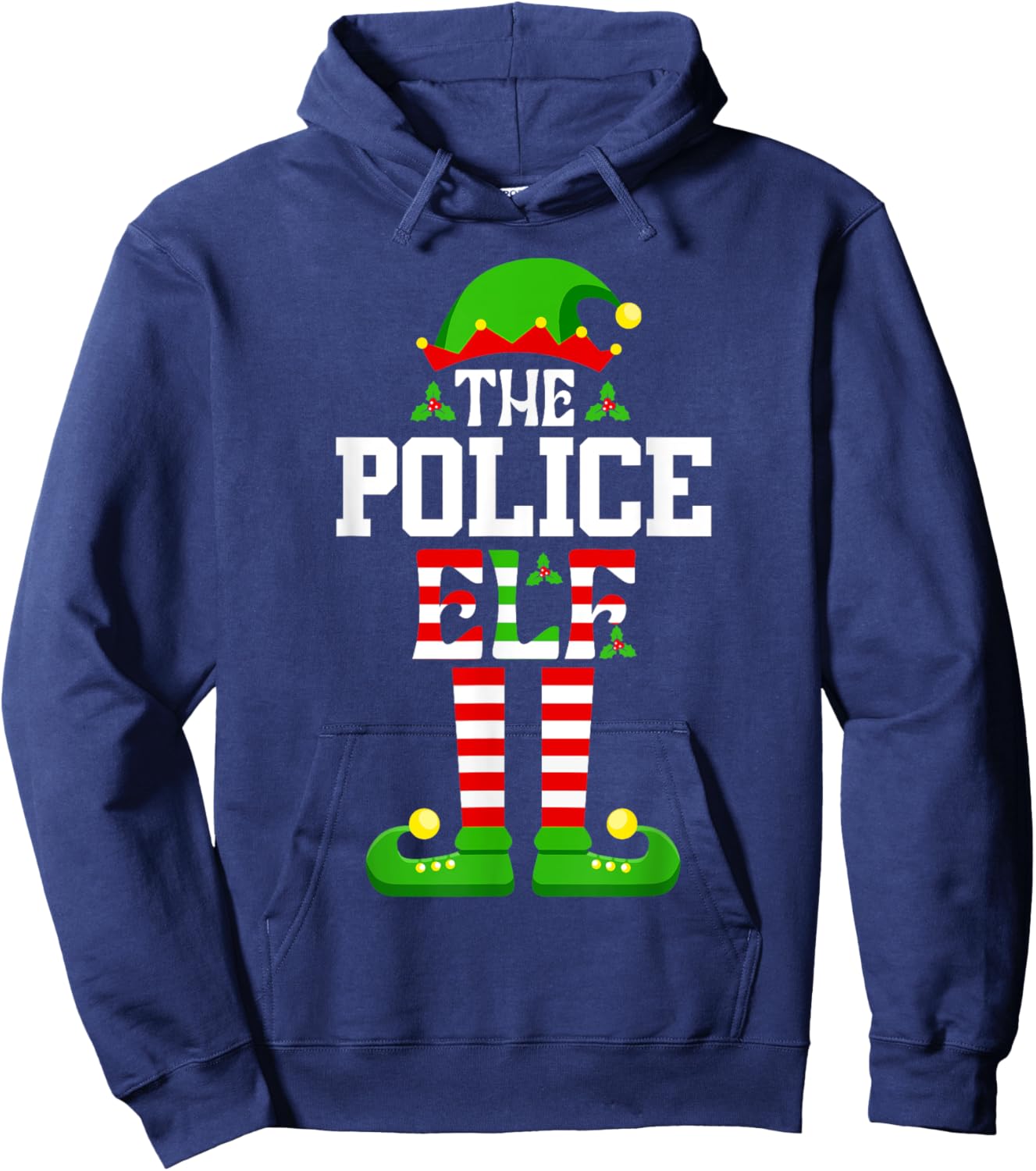 I'm The Police Elf Shirt Funny Christmas Family Matching Hoodie - Hoodie | Navy