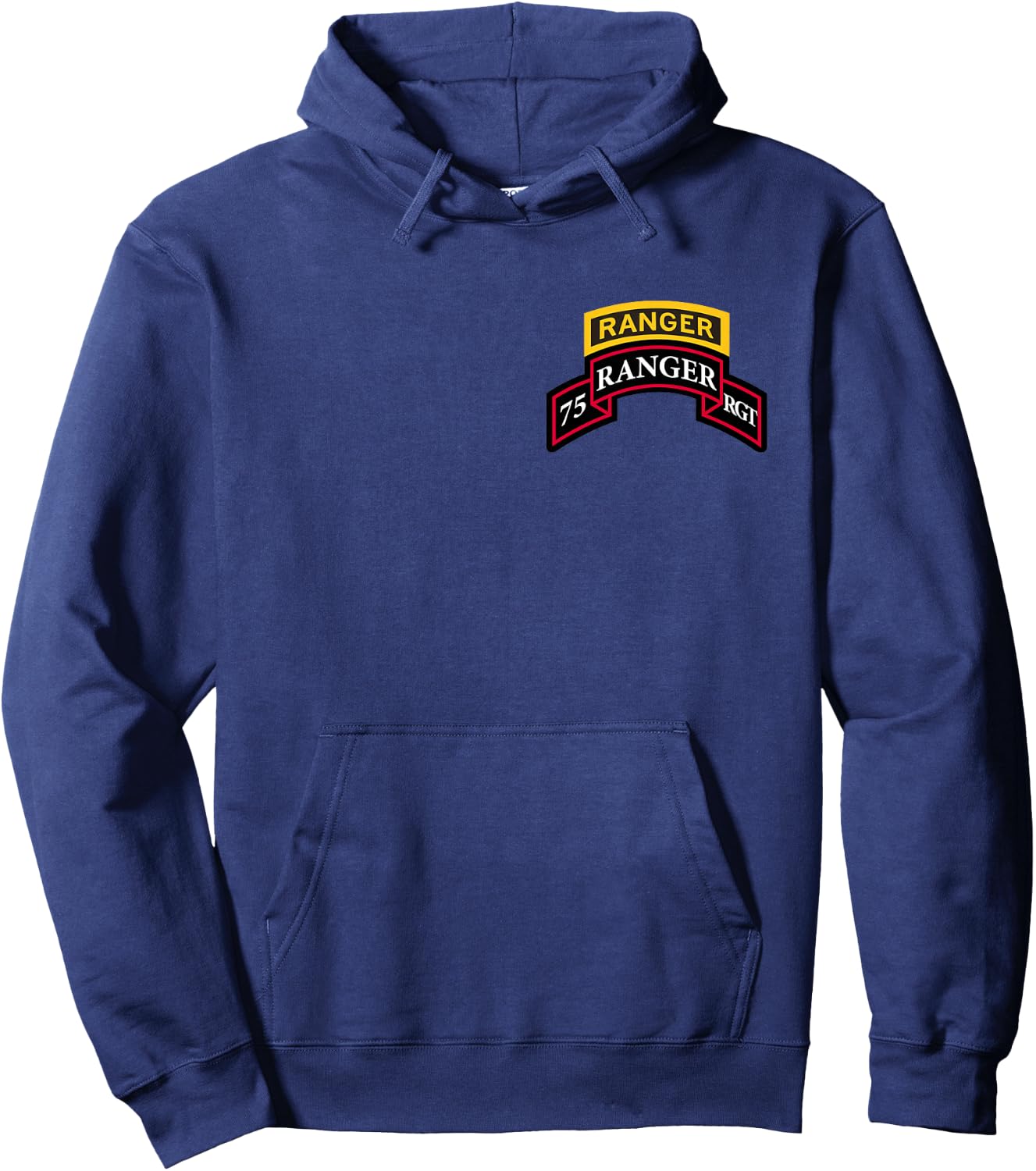 Army Ranger - 75th Ranger Scroll & Tab for Boys, Girls, Kids Hoodie - Hoodie | Navy