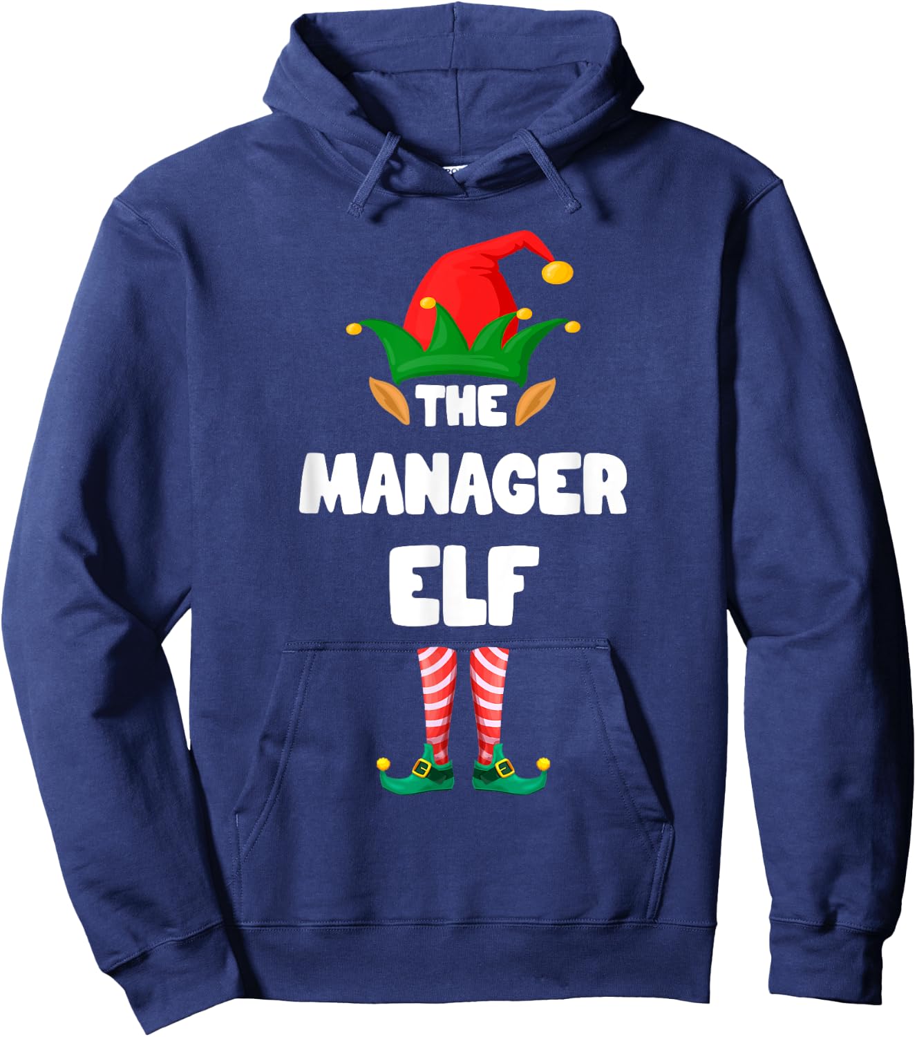 The Manager Elf Squad Family Matching Christmas Xmas Hoodie - Hoodie | Navy