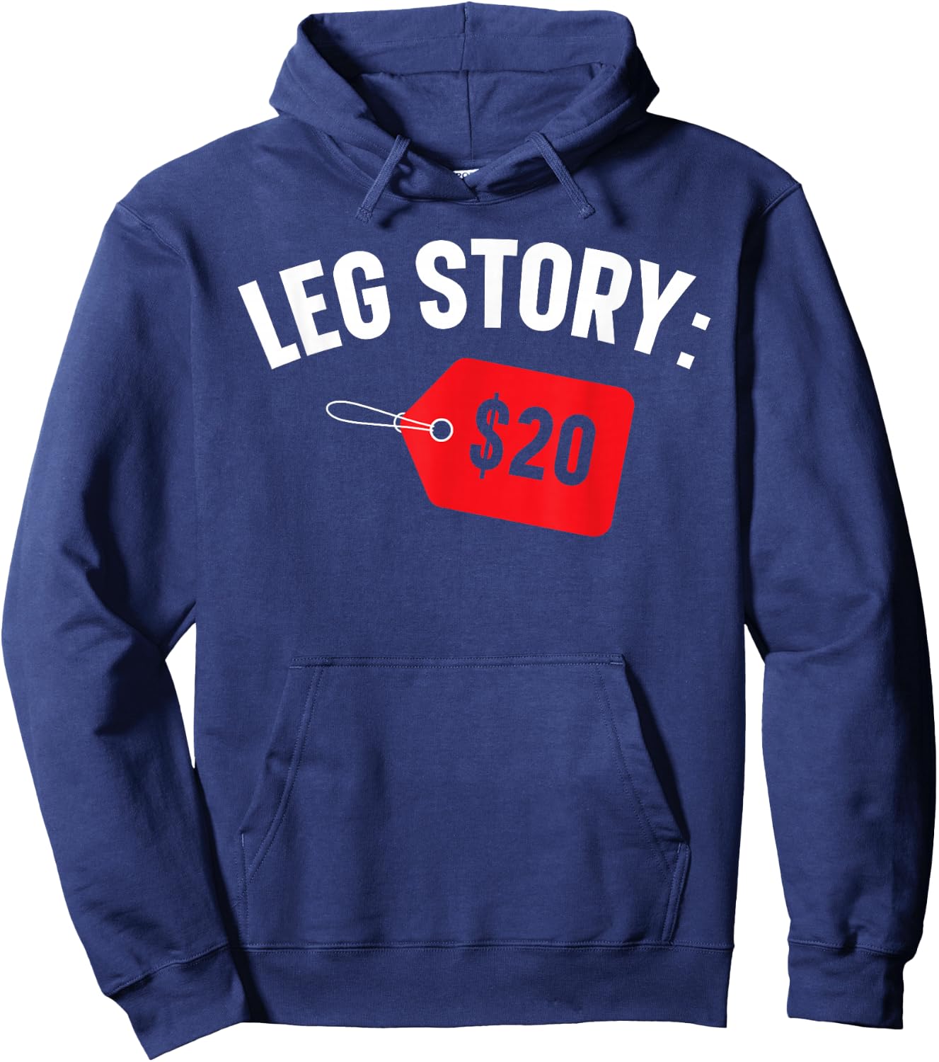 Leg Story $20 Disability Aids Amputee Funny Amputation Hoodie - Hoodie | Navy