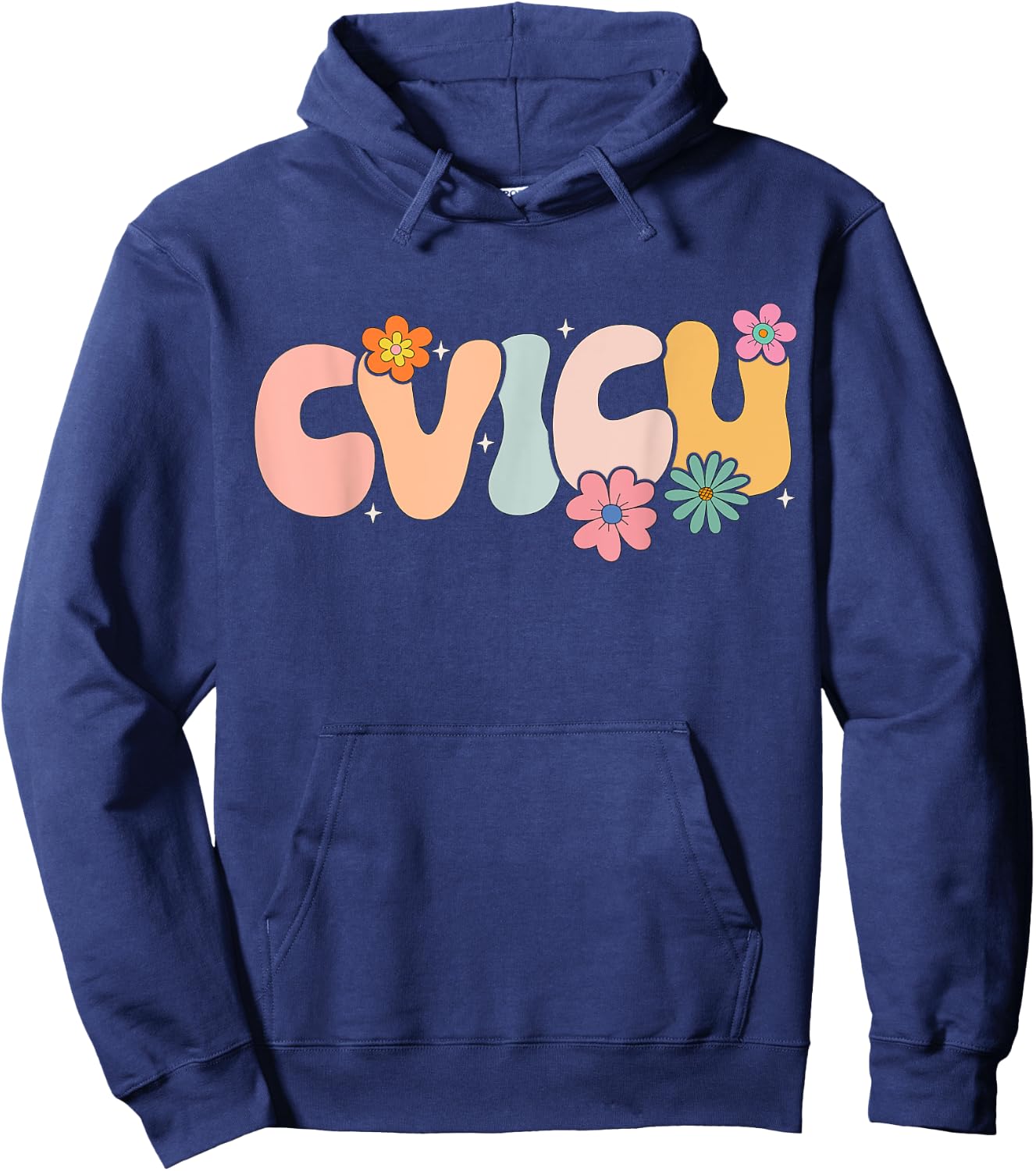 Groovy Cardiovascular Intensive Care Unit CVICU Hoodie - Hoodie | Navy