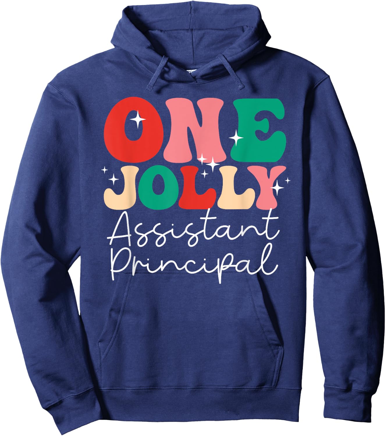 One Groovy School Family Group Holly Merry Shirts -Adults Women Kids Retro Christmas Black Small Short Sleeve Hoodie - Hoodie | Navy