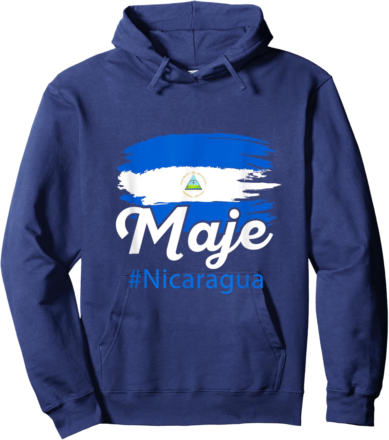 Nicaragua Flag Camiseta Nicaraguan Maje Nicoya Slang Saying Hoodie - Hoodie | Navy