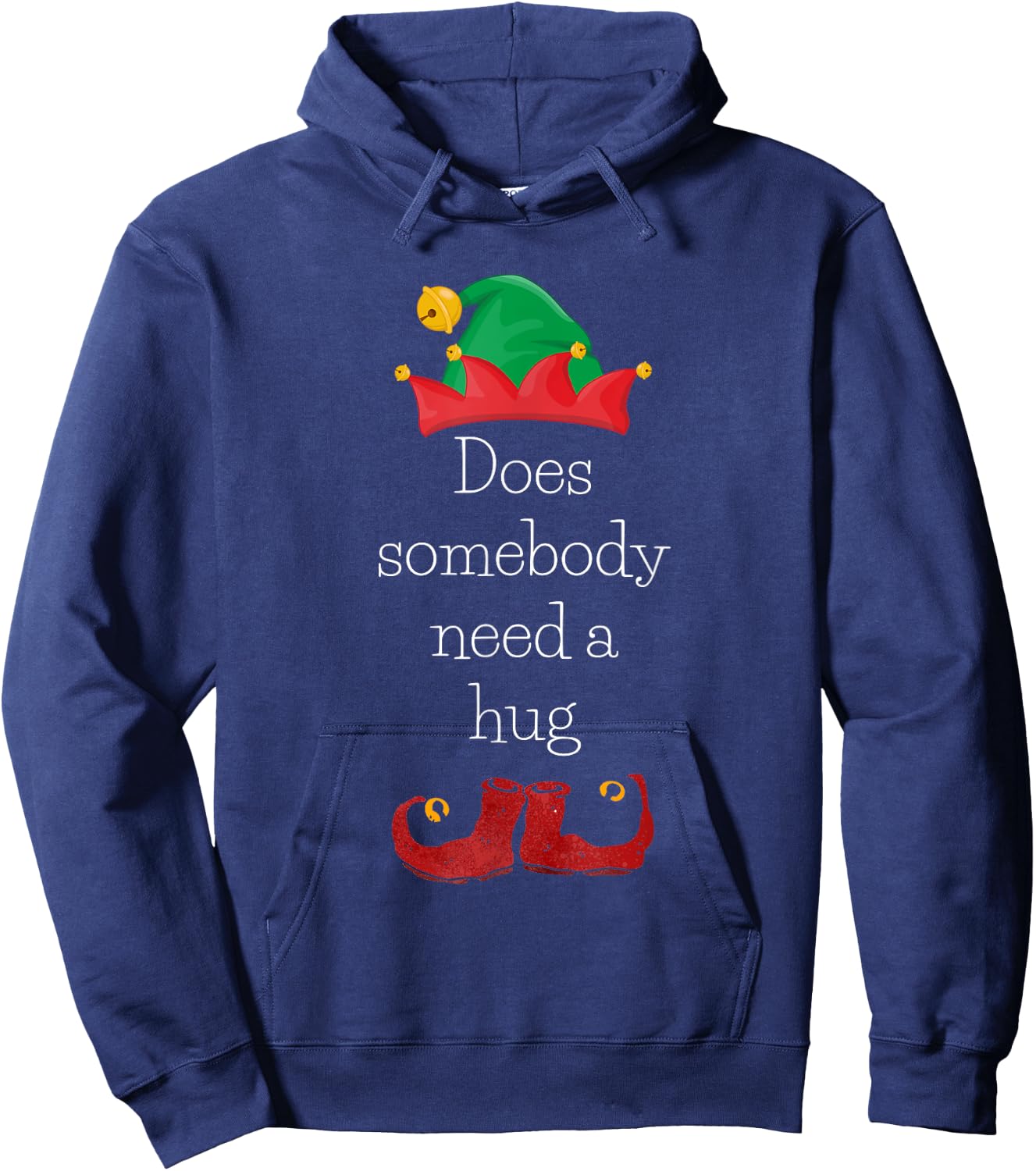 Does somebody need a hug cute Elf Christmas Holidays Funny Hoodie - Hoodie | Navy