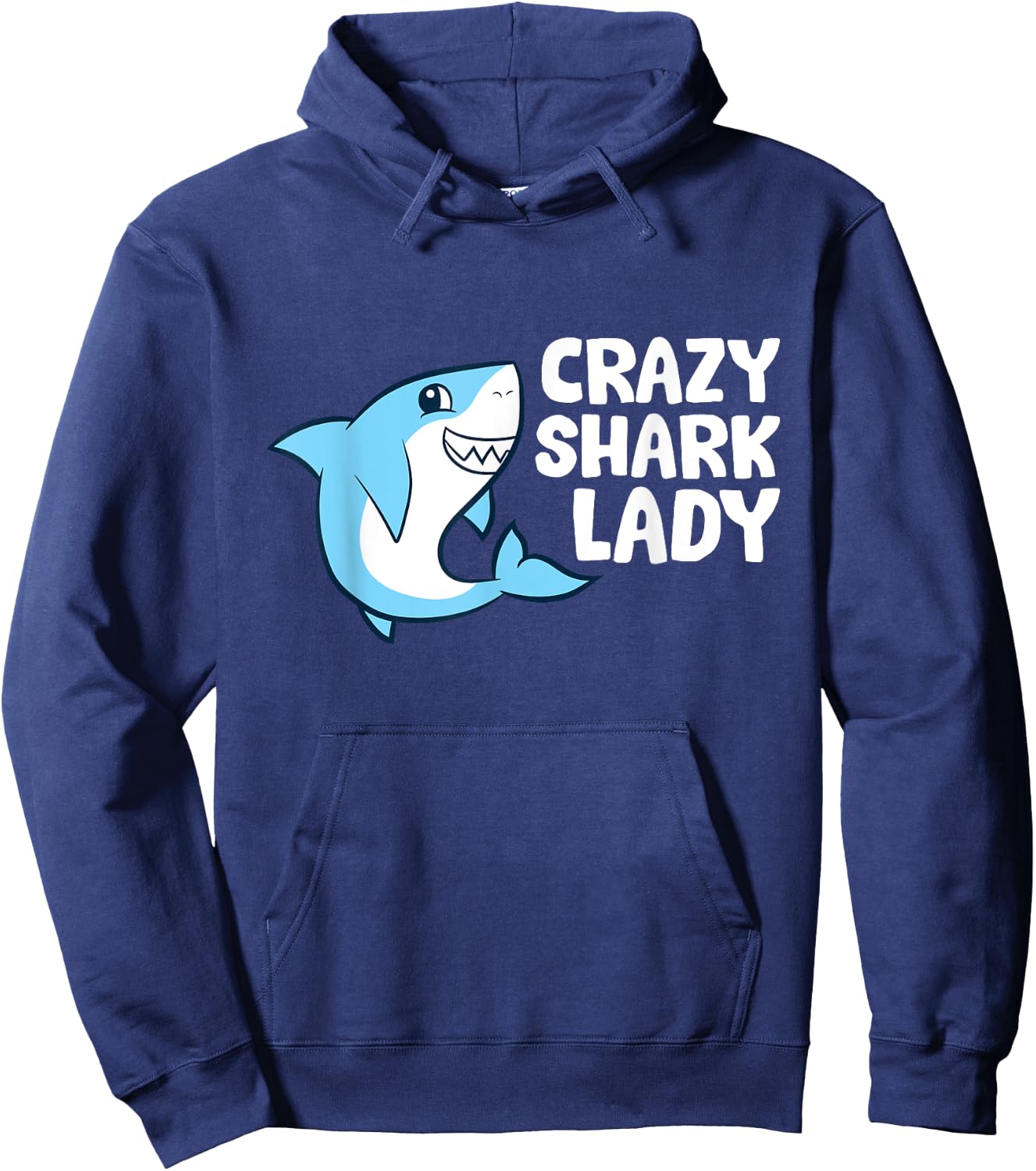 Crazy Shark Lady Hoodie - Hoodie | Navy