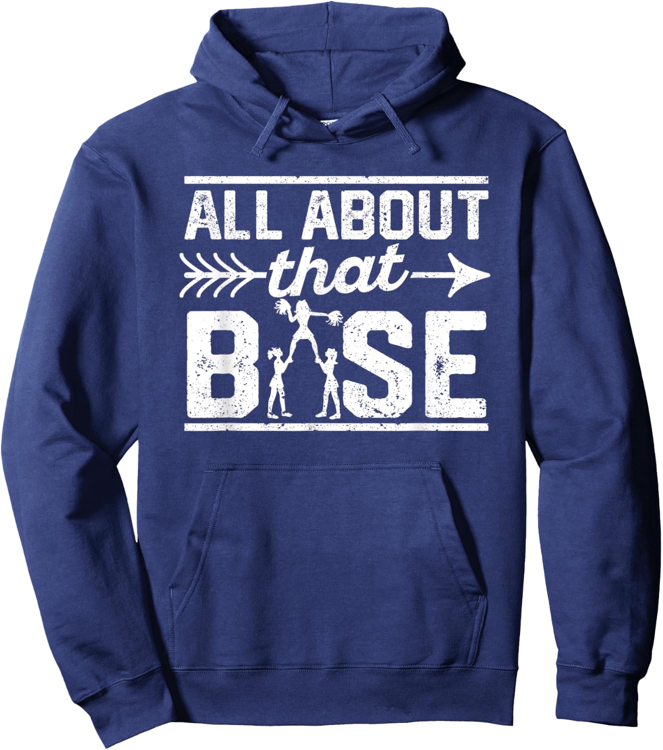 All About That Base Cheerleading design, Cheer Hoodie - Hoodie | Navy