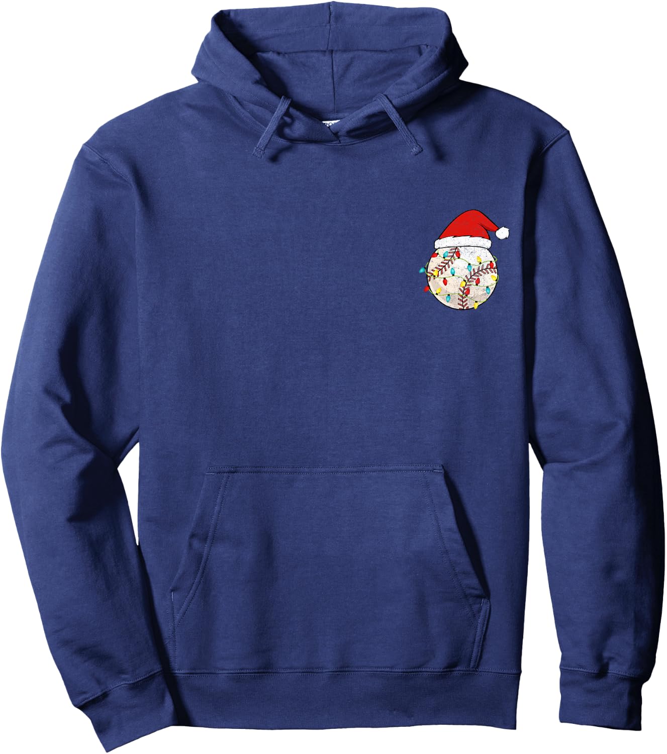 Baseball Christmas Pajama Pocket Hoodie - Hoodie | Navy