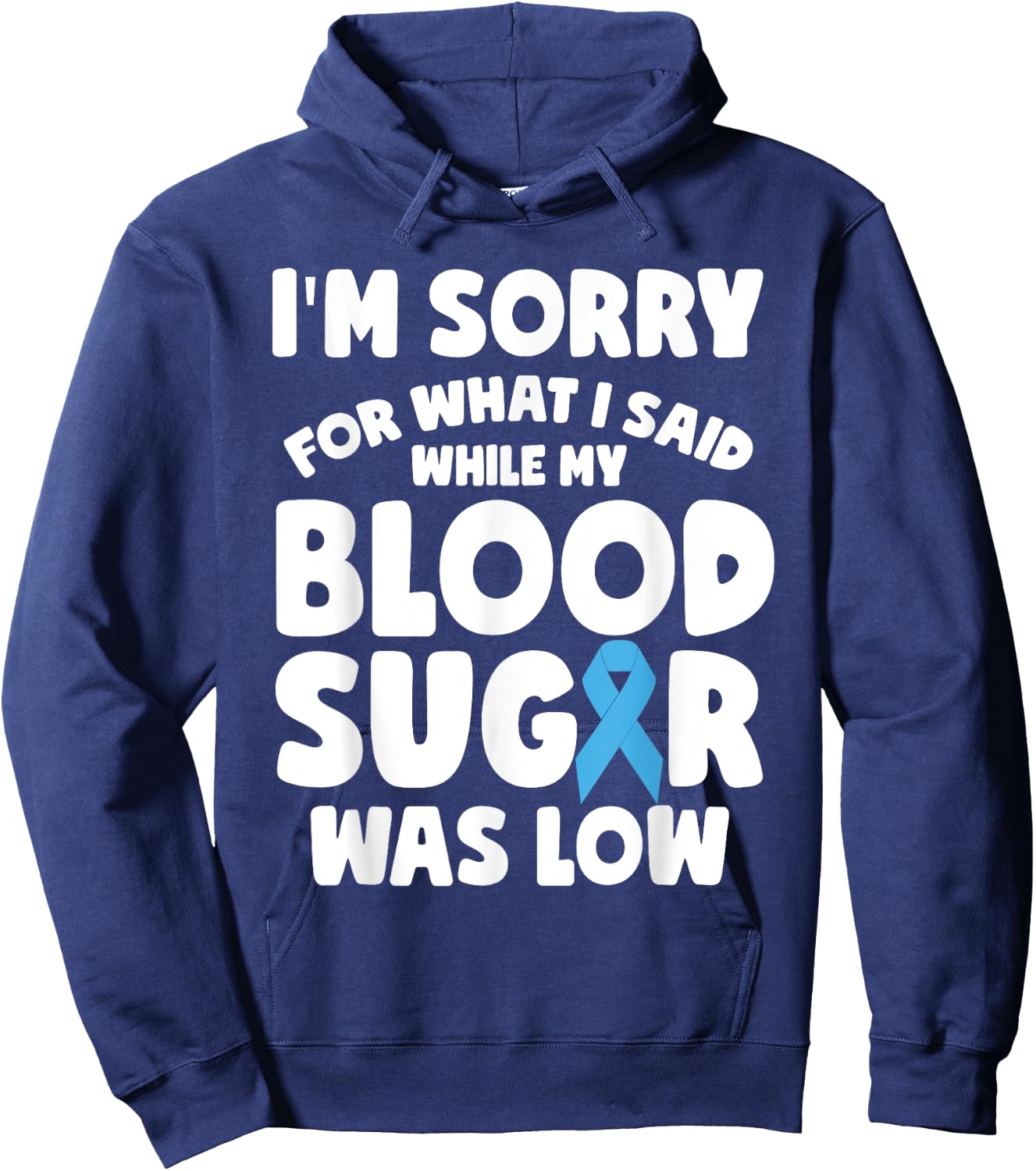 Funny T1D Blood diabetes type 1 Diabetic warrior Hoodie - Hoodie | Navy