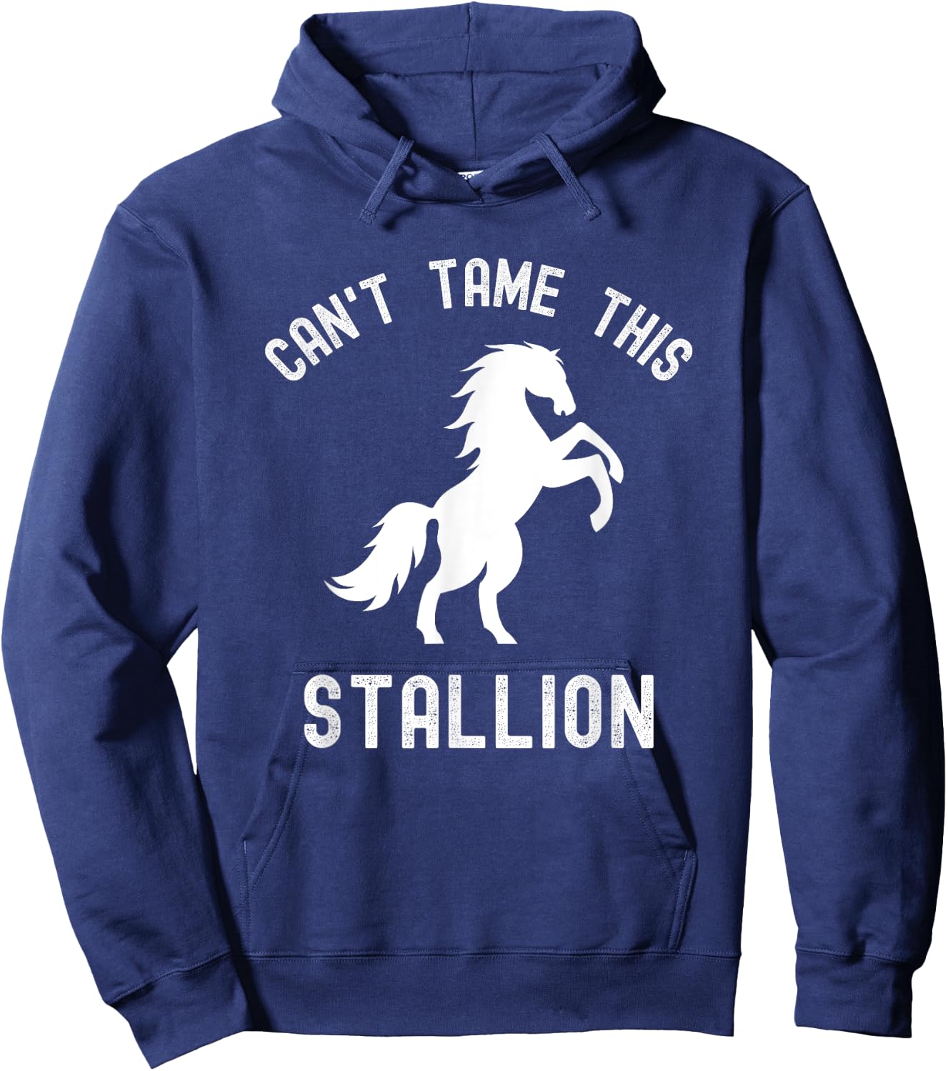 Can't Tame This Stallion, Funny Horse, Wild Horse Hoodie - Hoodie | Navy