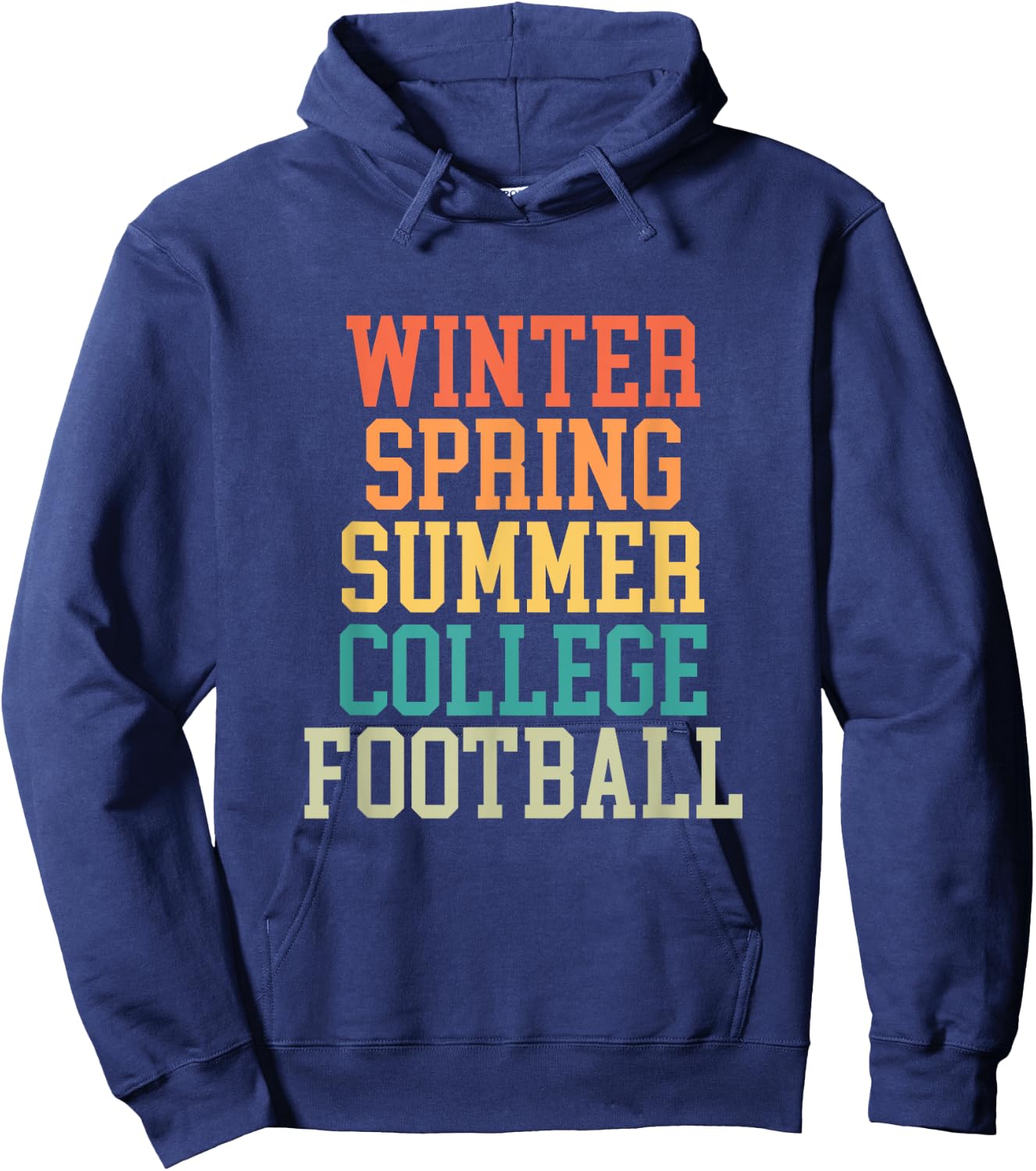 Winter Spring Summer College Football Season Spring Games Hoodie - Hoodie | Navy