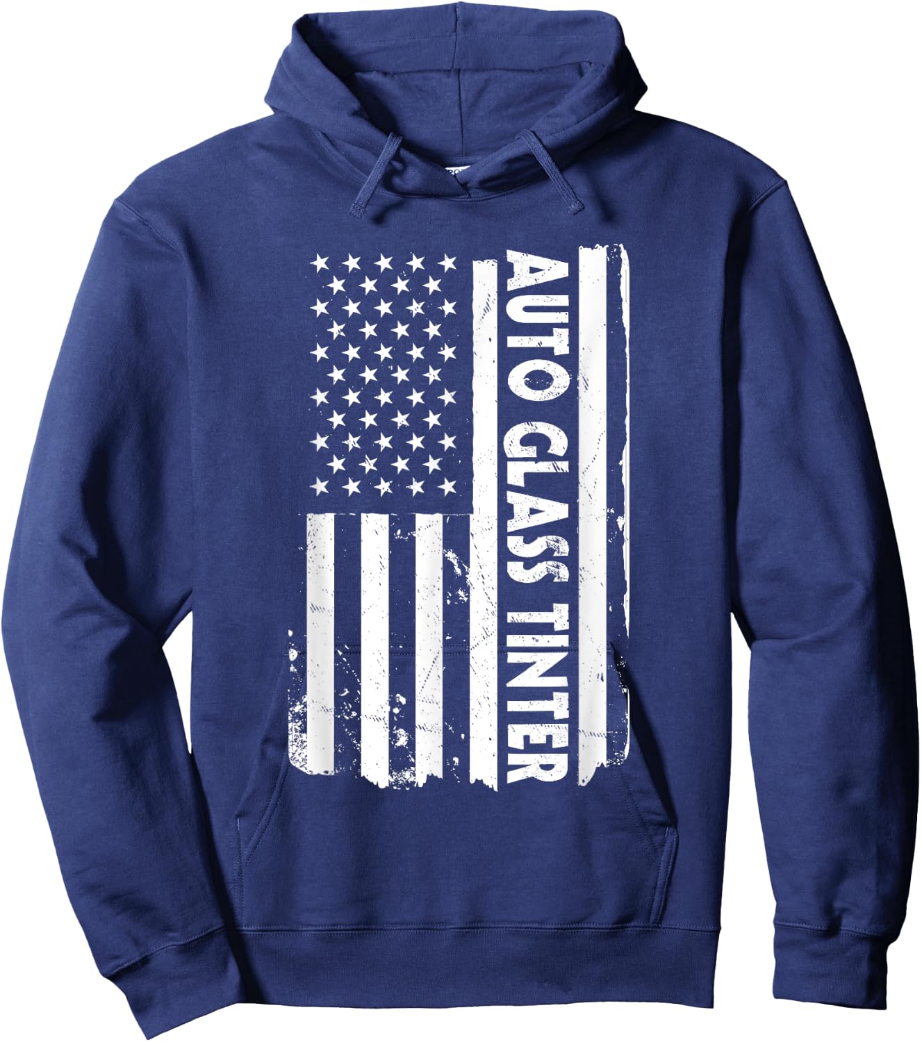 USA Flag Auto Glass Tinter Outfit Tinted Window America Hoodie - Hoodie | Navy