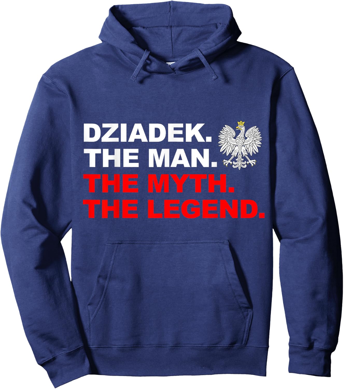 Dziadek Flag Of Poland Proud Polish Grandpa Father's Day Hoodie - Hoodie | Navy