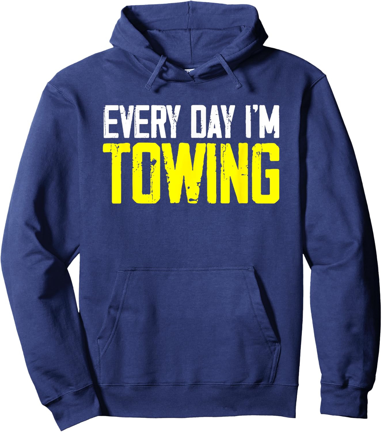 Vehicle Towing Tow Trucker Thin Yellow Line Tow Truck Driver Hoodie - Hoodie | Navy