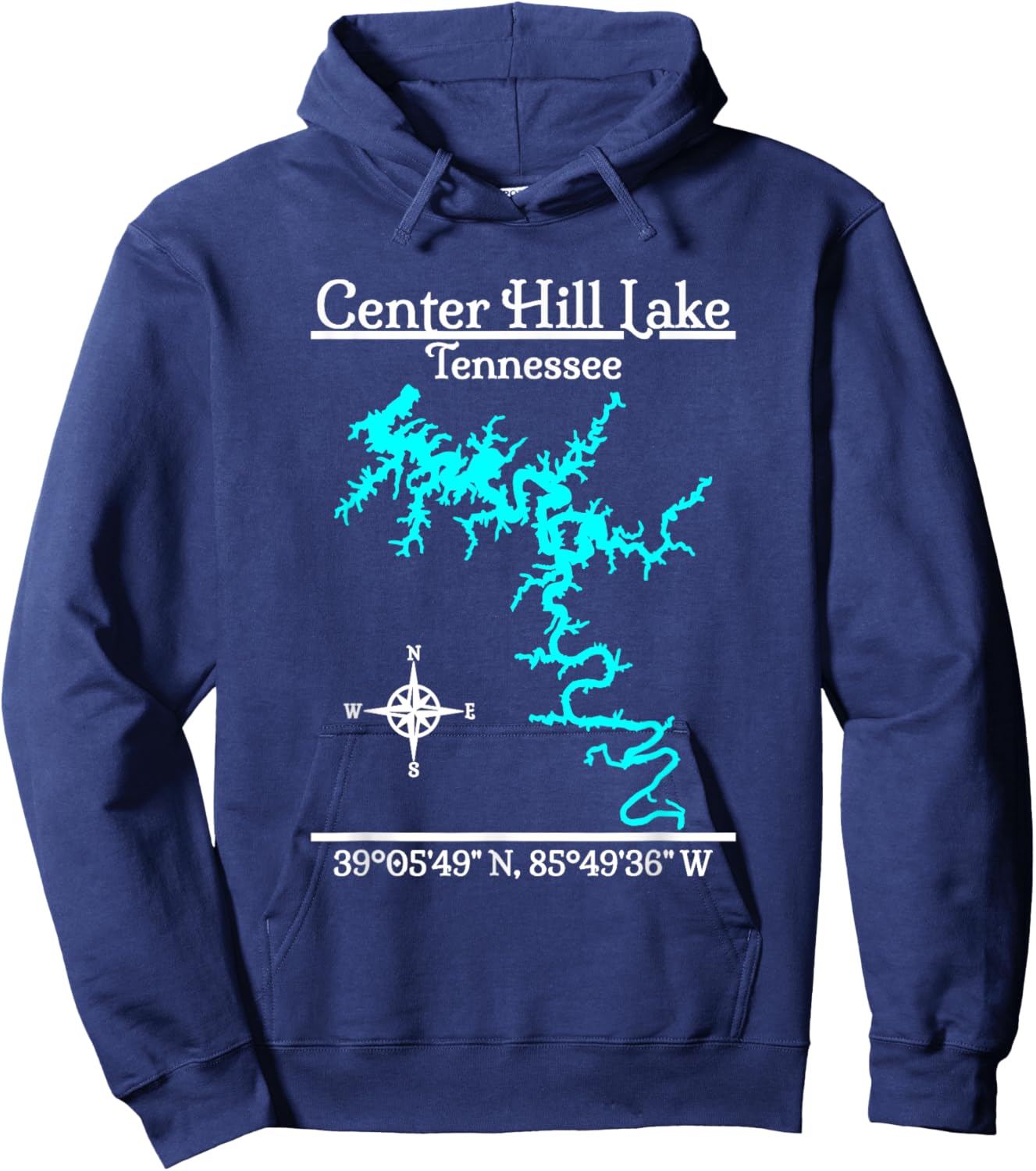 Center Hill Lake - Tennessee Hoodie - Hoodie | Navy