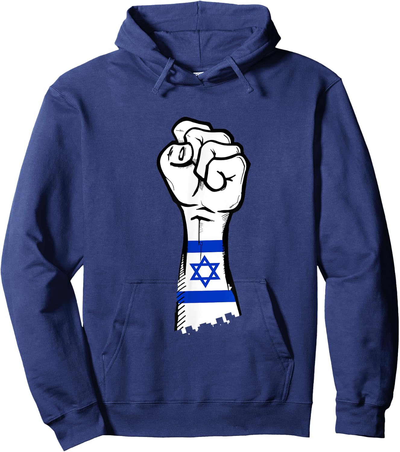 Israel Hand, Proud Israel Flag, Proud Zionist, Free Israel Hoodie - Hoodie | Navy