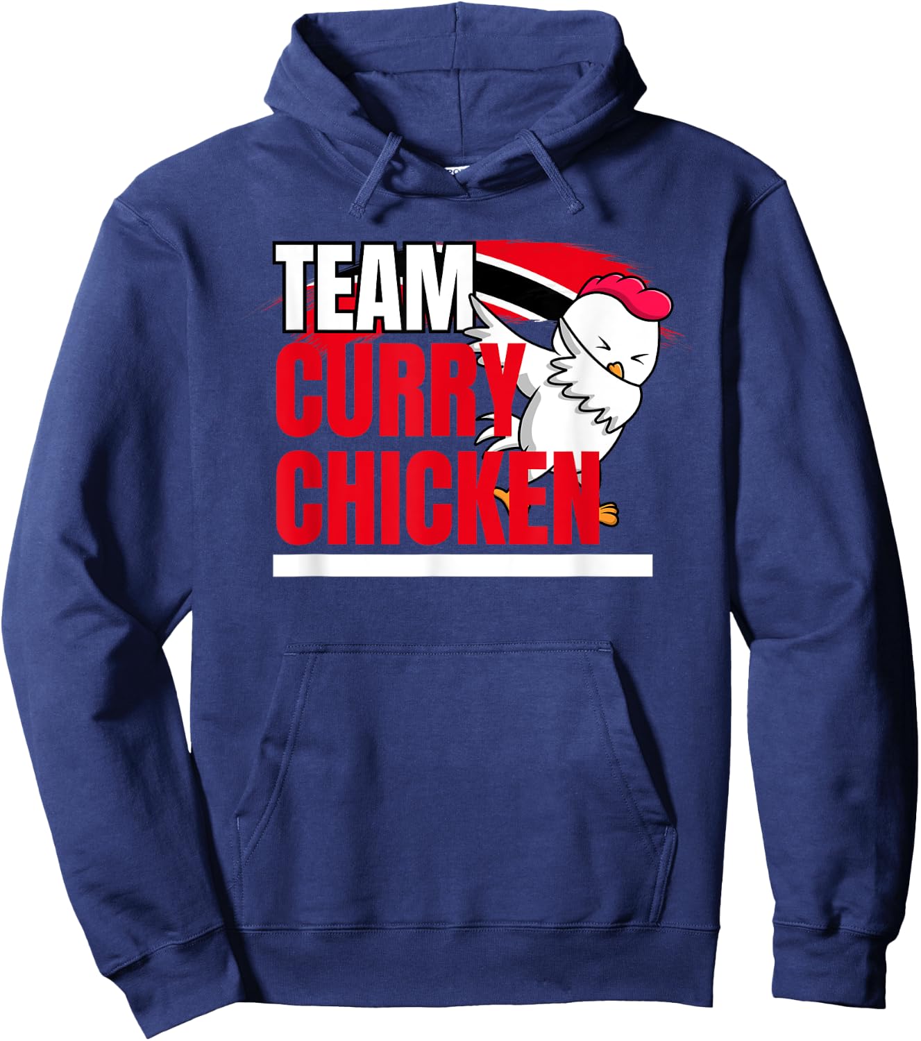 Team Curry Chicken - Trinidad and Guyana Patriotic Cricket Hoodie - Hoodie | Navy