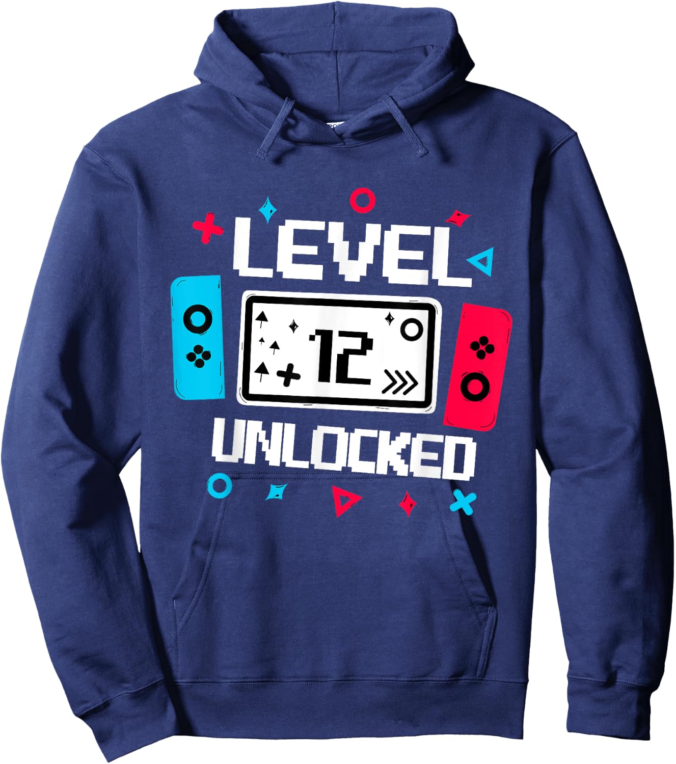 Level 12 unlocked Gamer 12th Birthday Gift Video Game lovers Hoodie - Hoodie | Navy