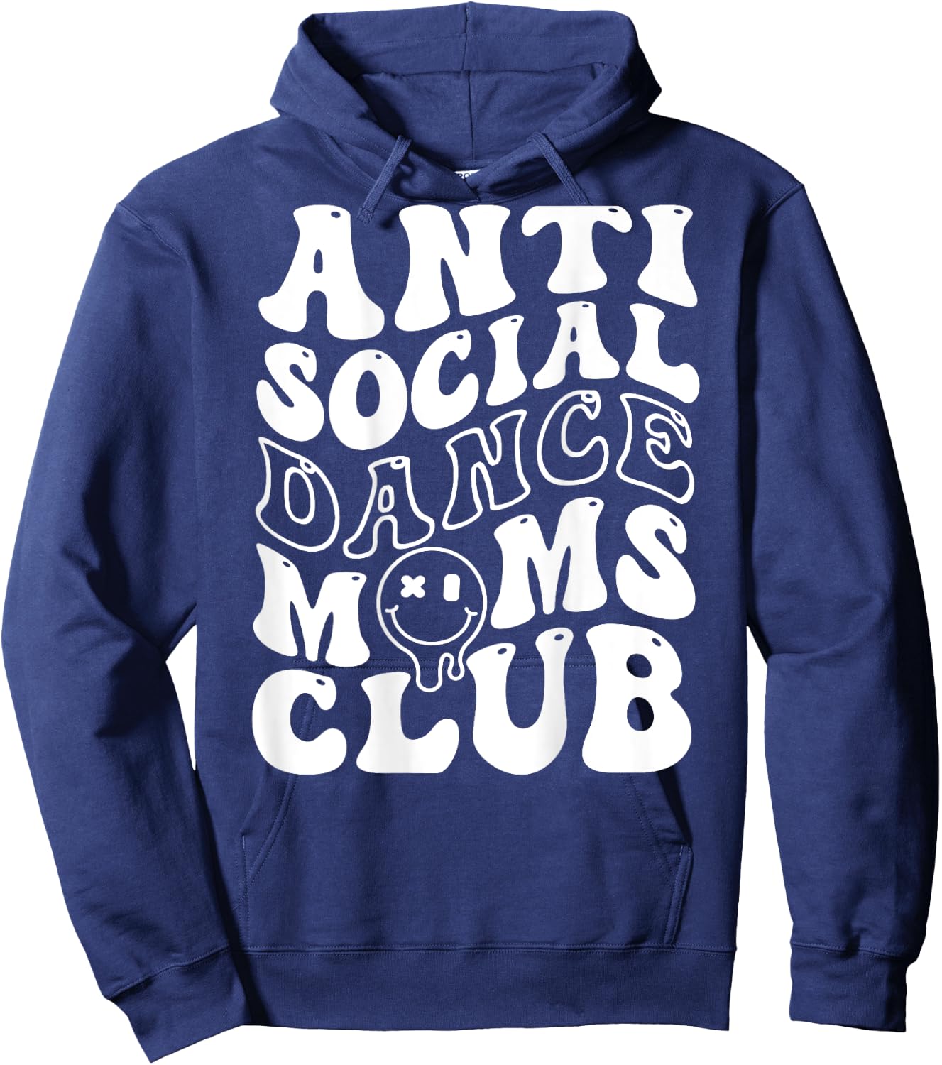 Anti Social Dance Moms Club Groovy Cheer Dance Mama Hoodie - Hoodie | Navy