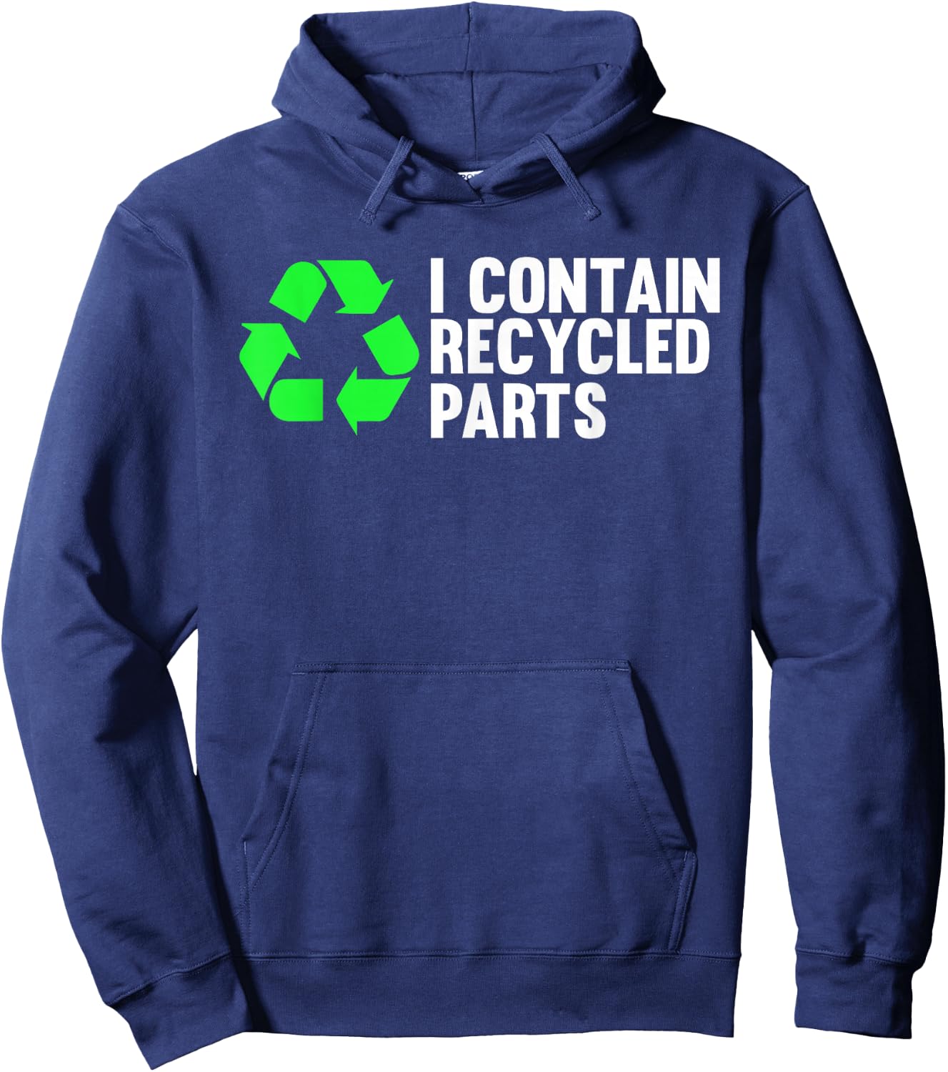 I Contain Recycled Parts Organ Donation Awareness Transplant Hoodie - Hoodie | Navy