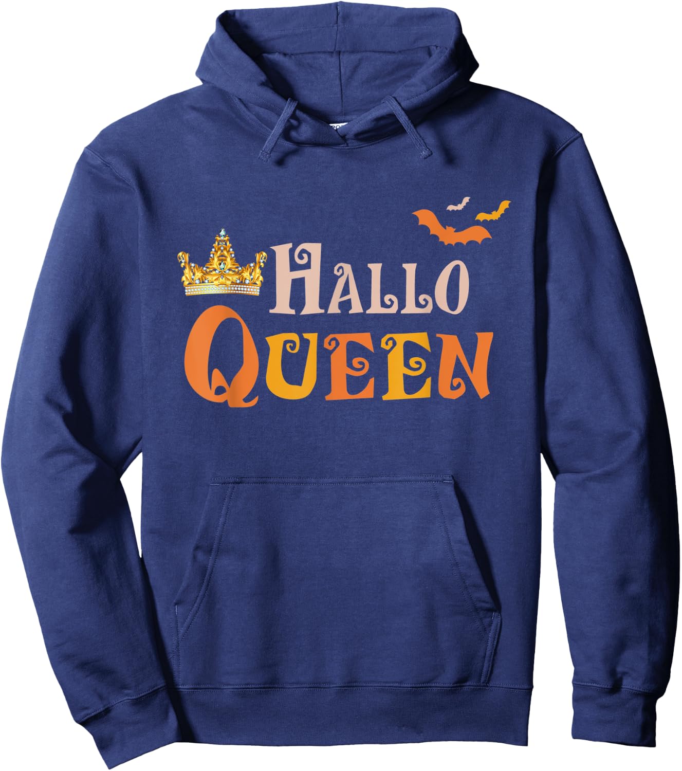 Halloqueen Crown Queen Bat Women Costume Halloween Hoodie - Hoodie | Navy