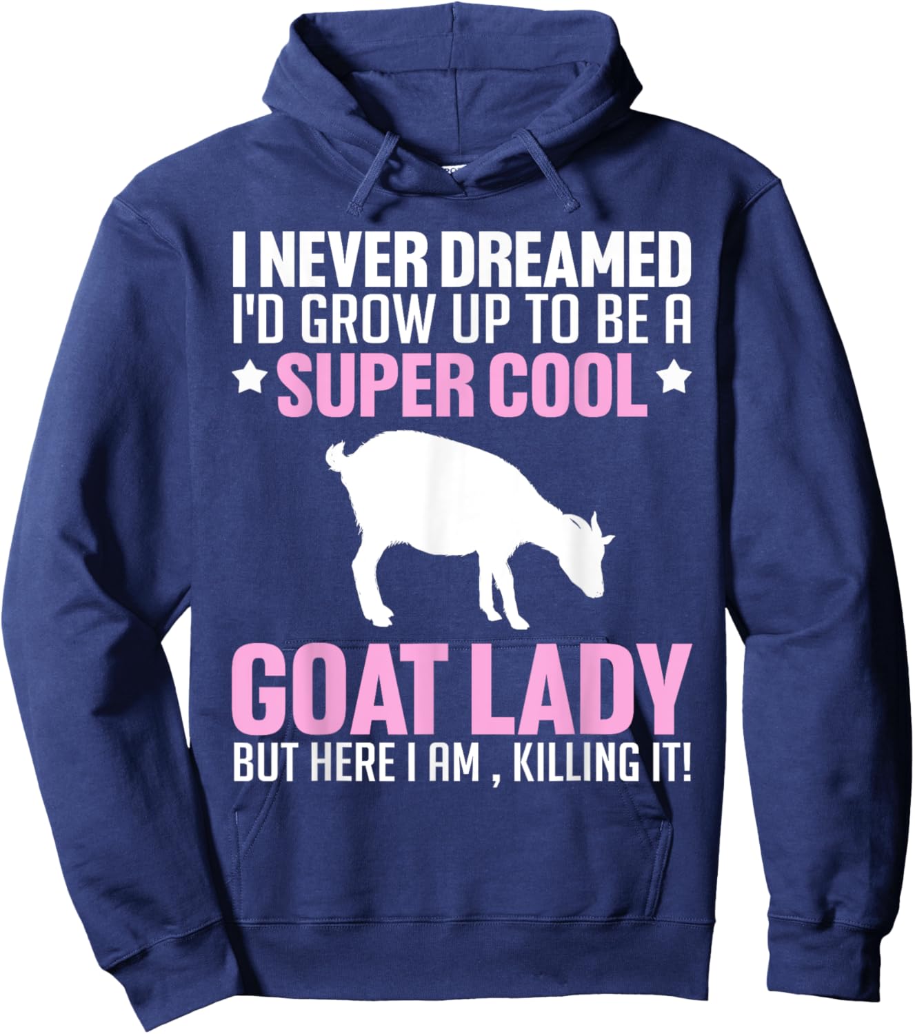 Cute Goat Art Girls Kids Goat Lover Farm Whisperer Hoodie - Hoodie | Navy