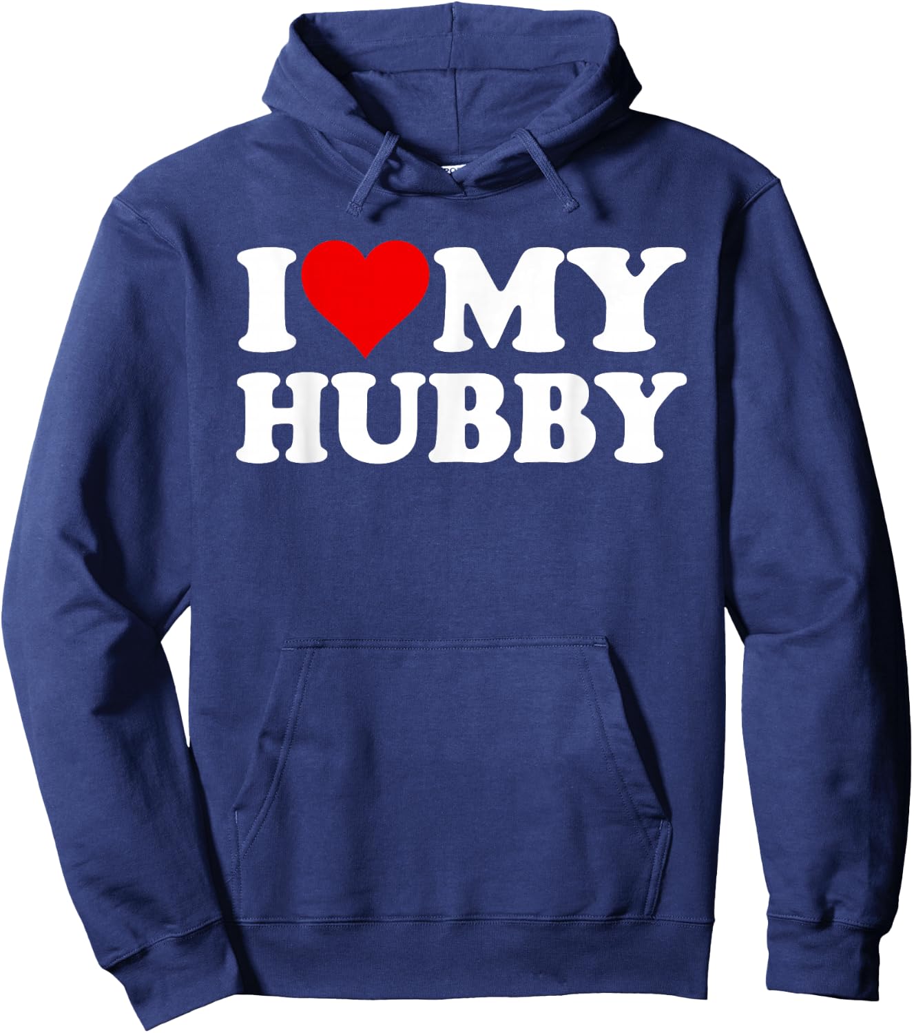 I Love Heart My Hubby Husband Hoodie - Hoodie | Navy