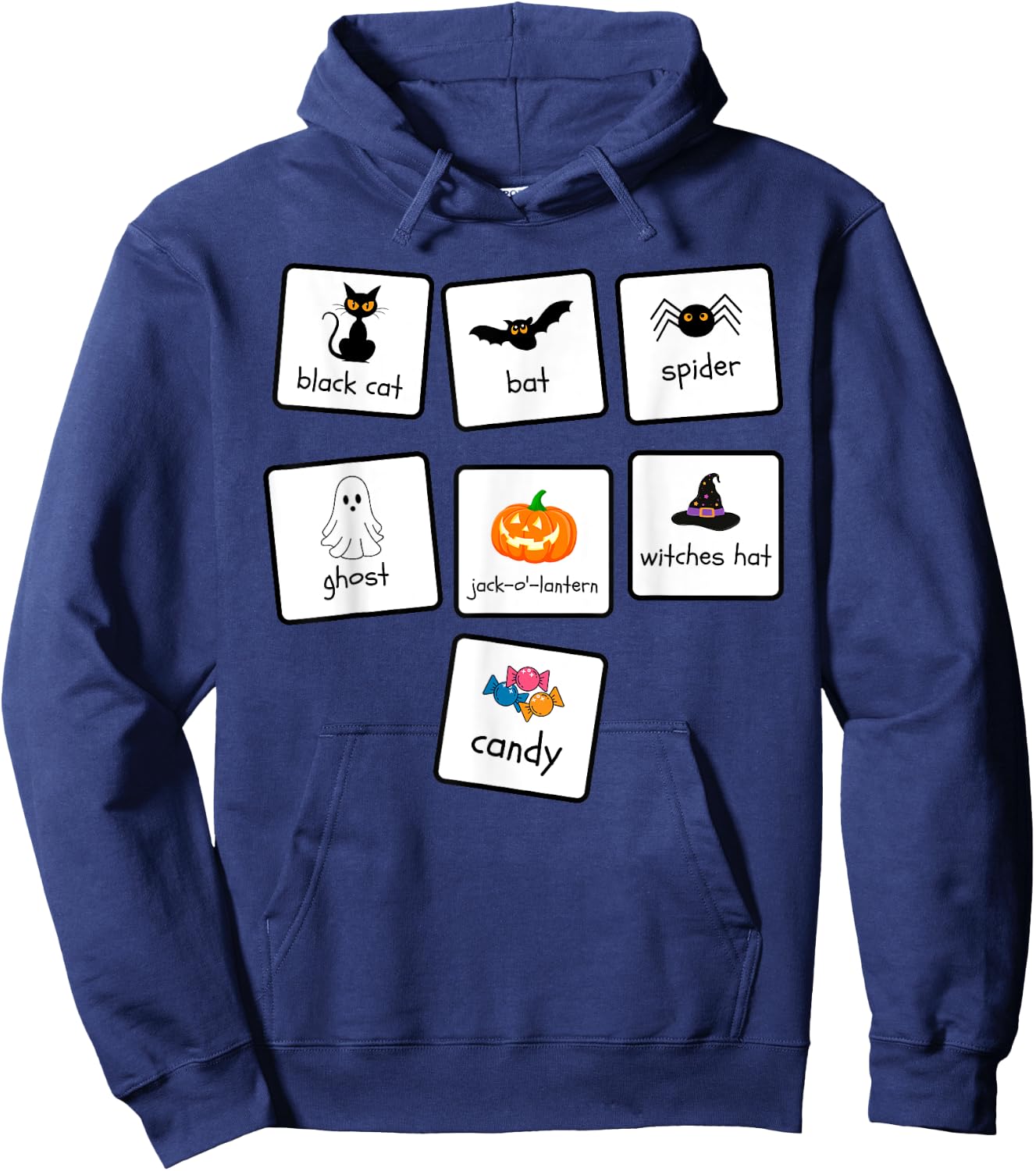 ABA Halloween Special Education Teacher Behavior Analyst AAC Hoodie - Hoodie | Navy