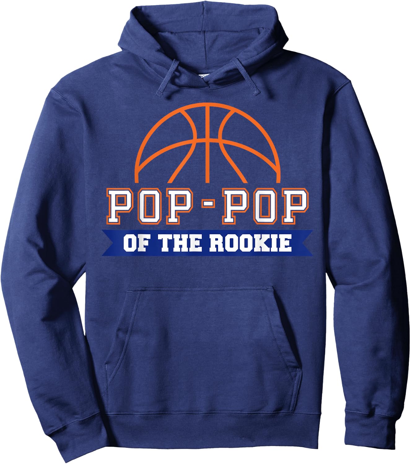 Pop-pop of Rookie 1st Birthday Basketball Theme Matching Hoodie - Hoodie | Navy