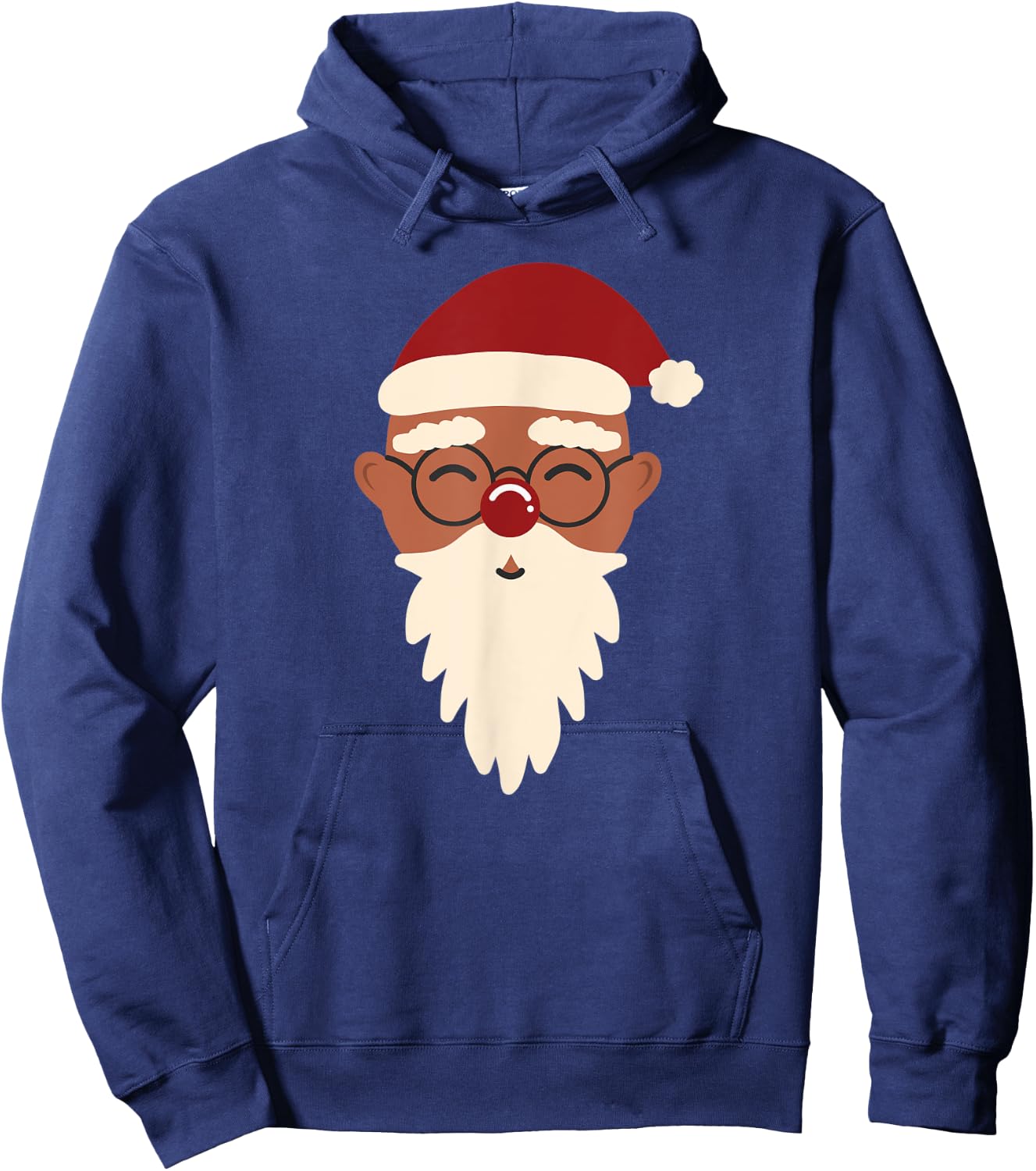 Indian Santa Claus Mr Mrs Couples Matching Christmas Pajamas Hoodie - Hoodie | Navy