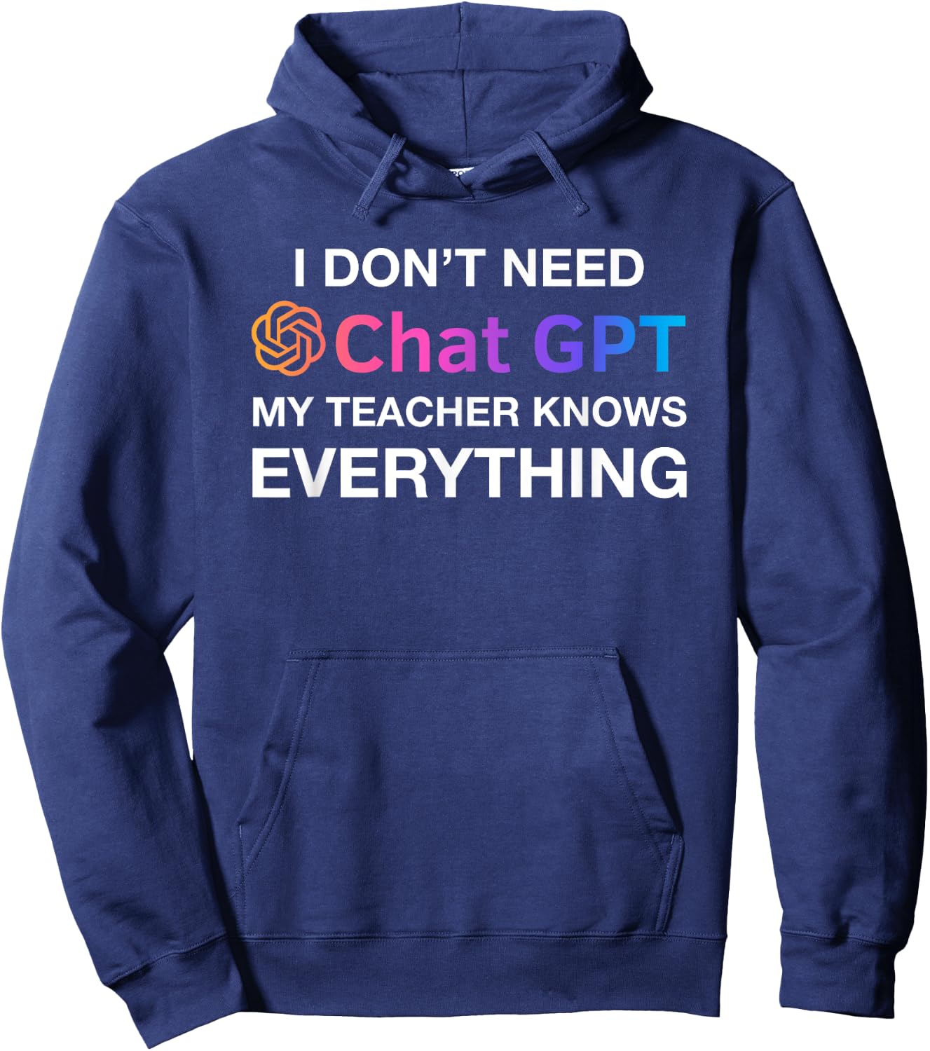 Teacher Chat GPT Ai , Cute Retro Computer Robotics System Hoodie - Hoodie | Navy