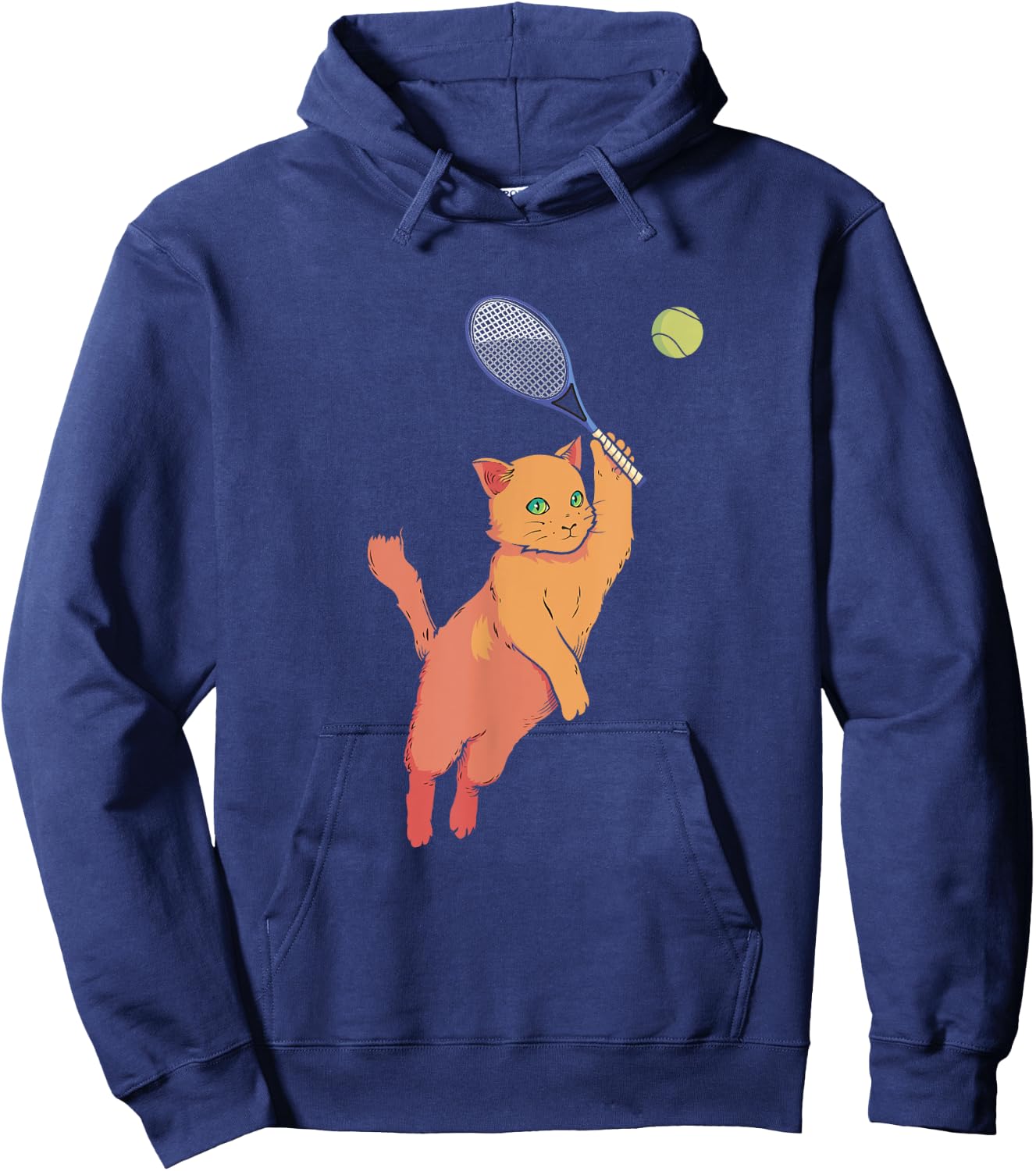 Tennis Player Racquets Cat Tennis Lover Racket Sport Women Kids Hoodie - Hoodie | Navy