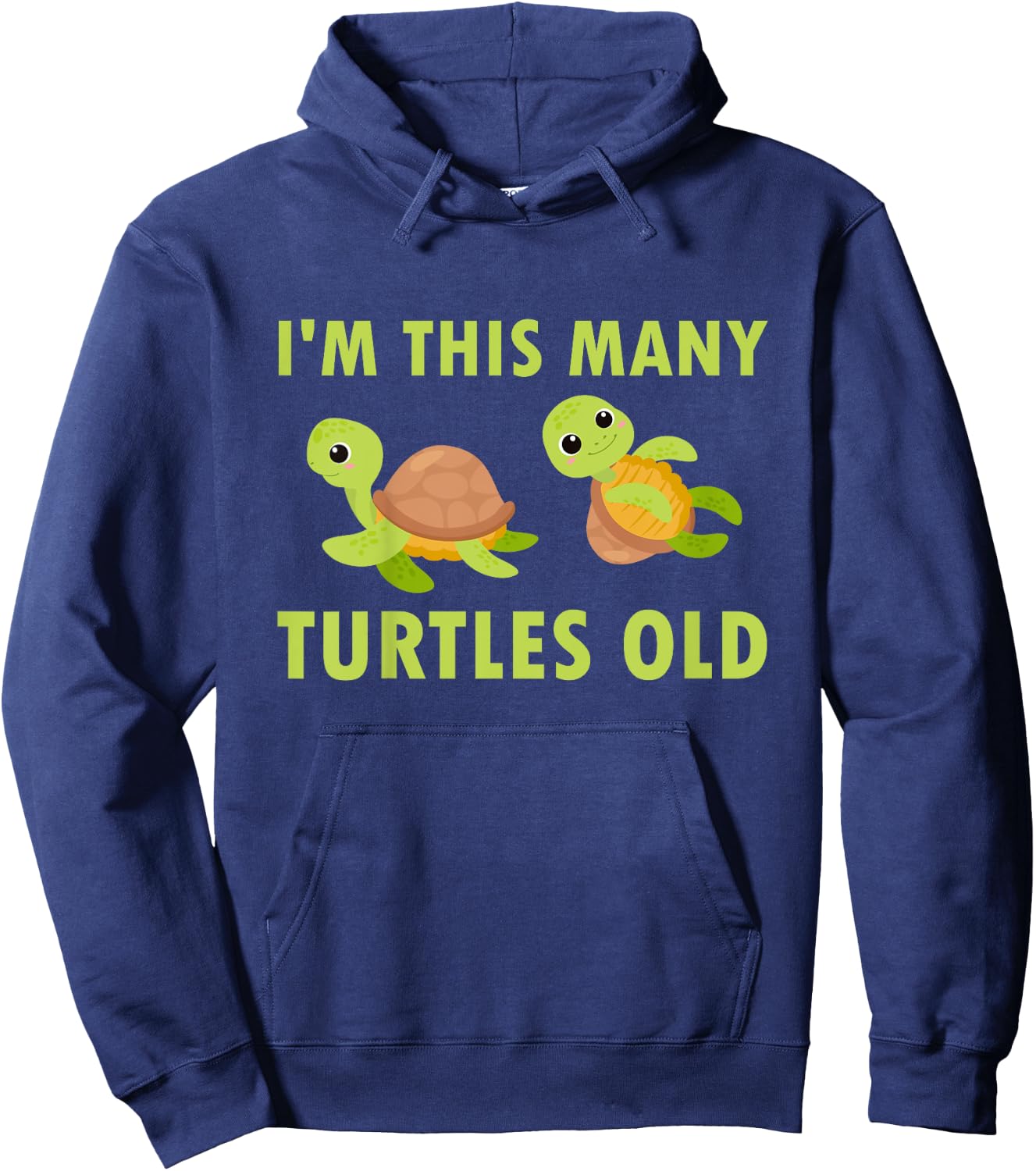 2 Years Old Boy Girl Turtles Old 2nd Birthday Kids Hoodie - Hoodie | Navy