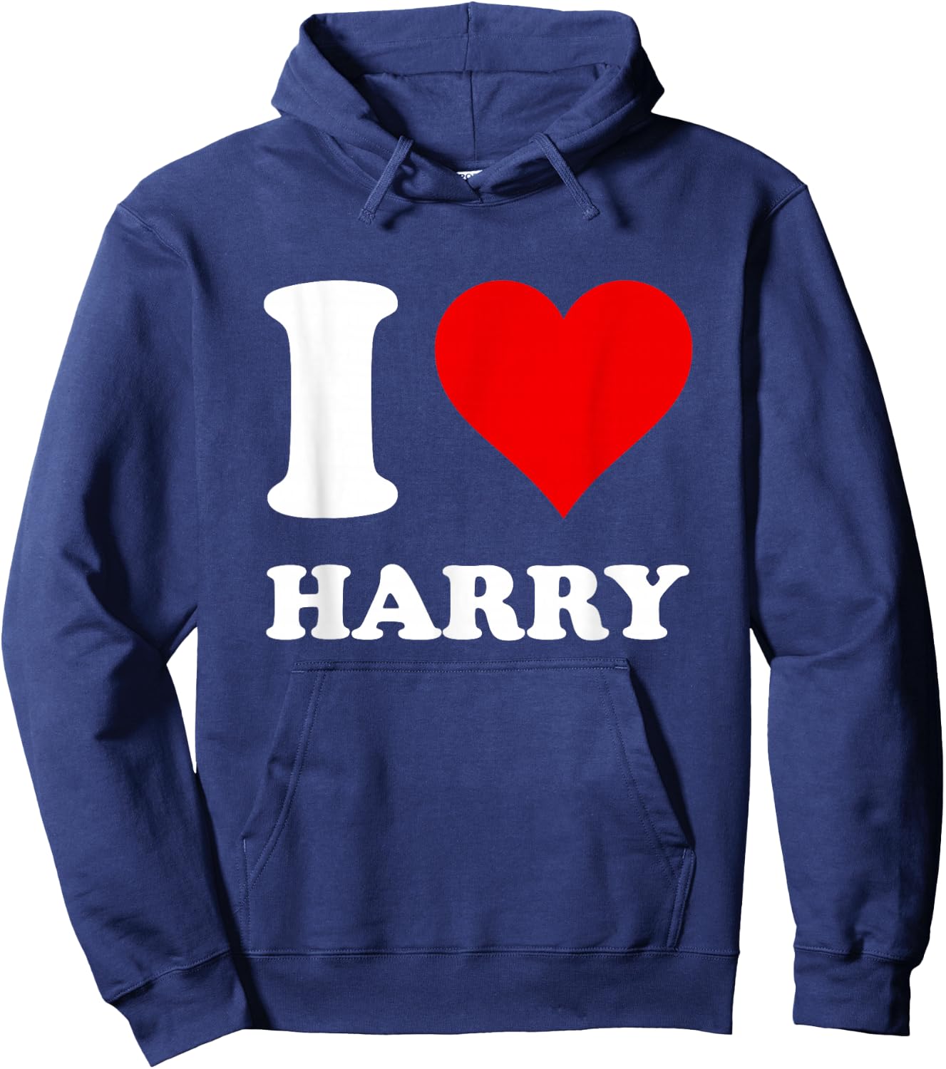 Red Heart I Love Harry Hoodie - Hoodie | Navy