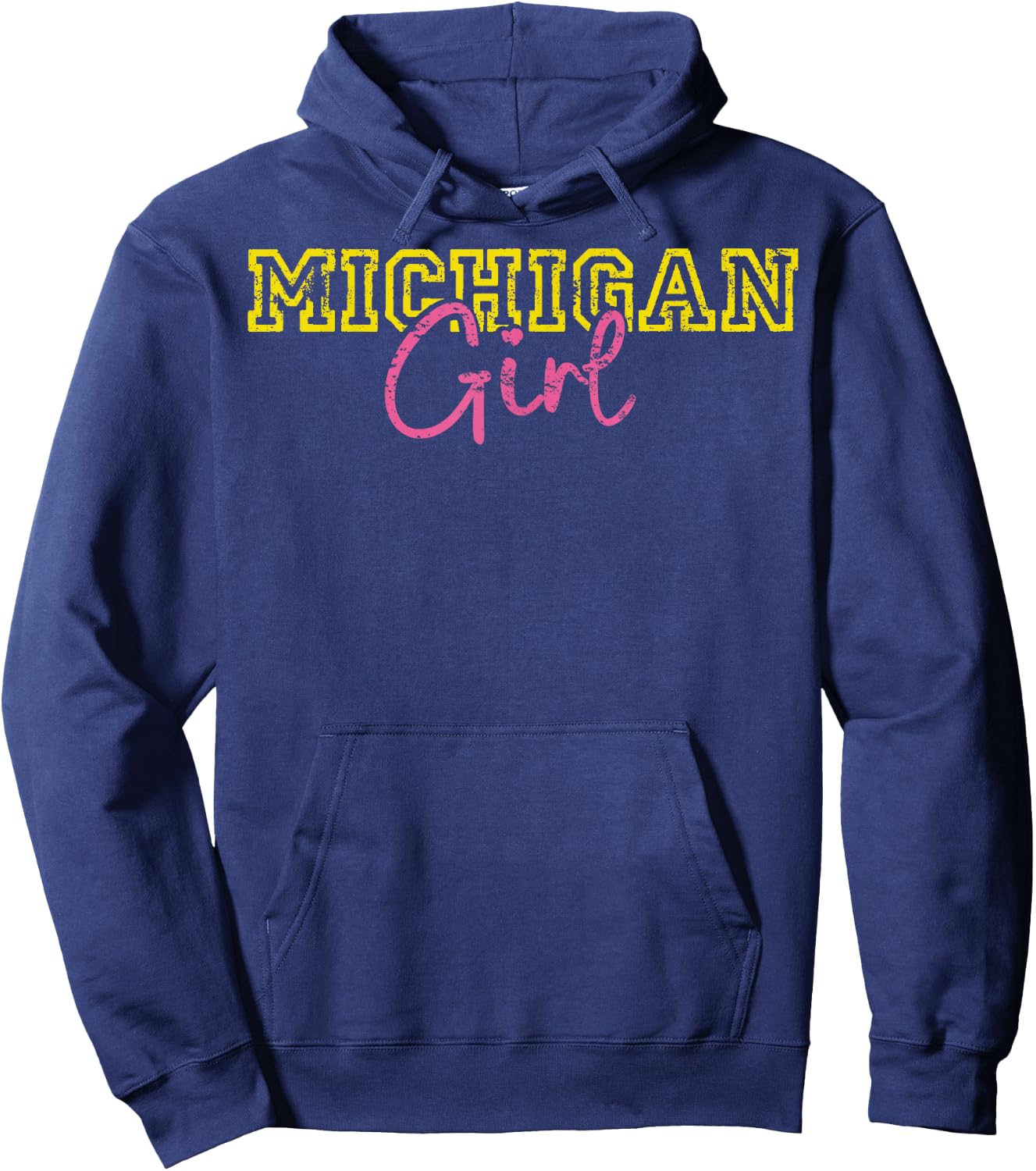 Michiganian Michigan Girl Great Lakes State Proud Yooper Hoodie - Hoodie | Navy