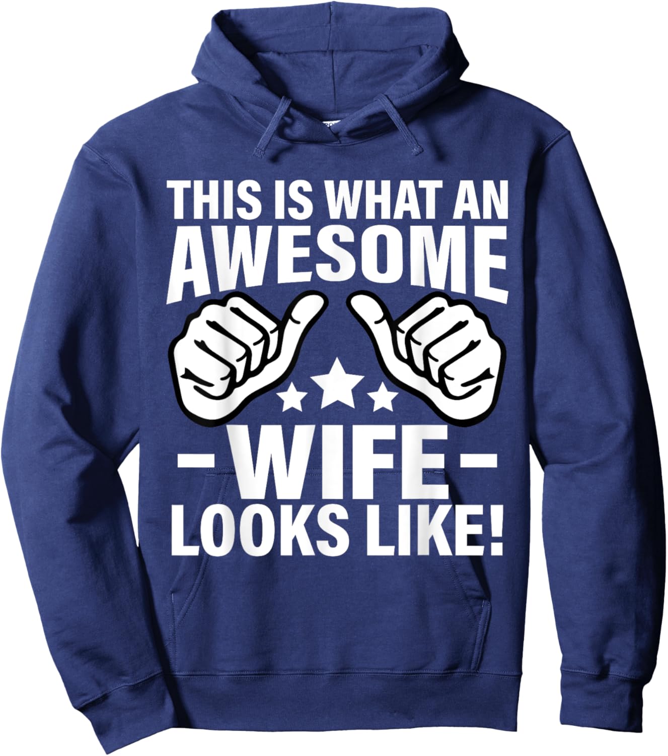 This Is What An Awesome Wife Looks Like Cool Wife Hoodie - Hoodie | Navy