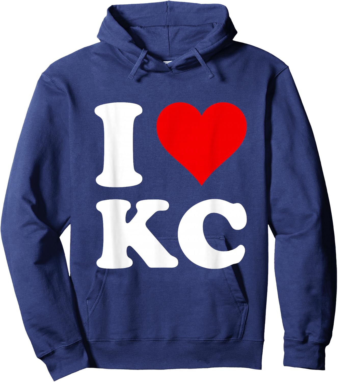 I Love Kc Hoodie - Hoodie | Navy
