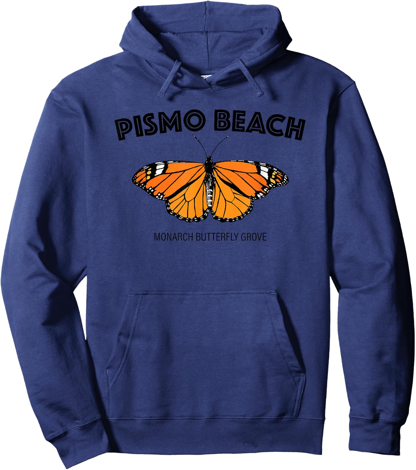 Pismo Beach California Monarch Butterfly Migration Hoodie - Hoodie | Navy