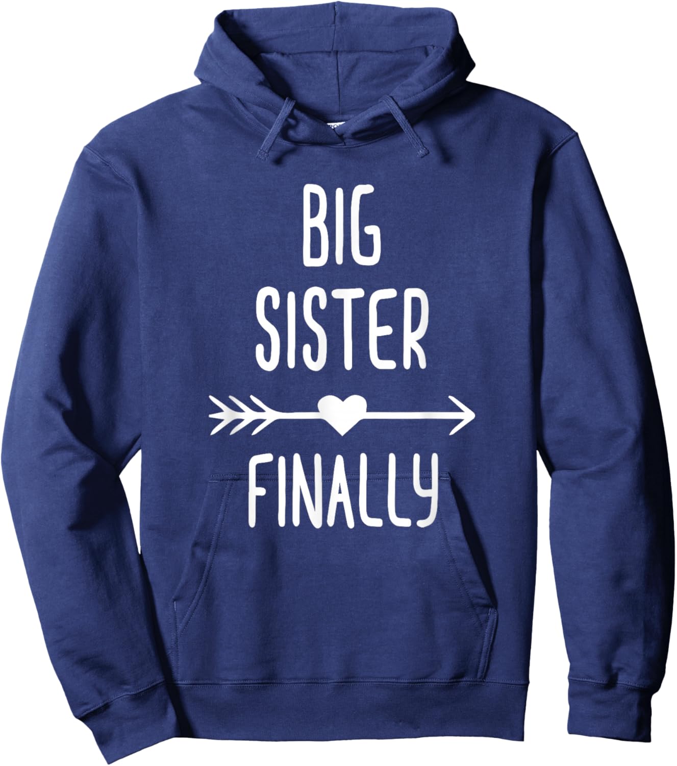 Big Sister Finally Outfit Baby Announcement Hoodie - Hoodie | Navy