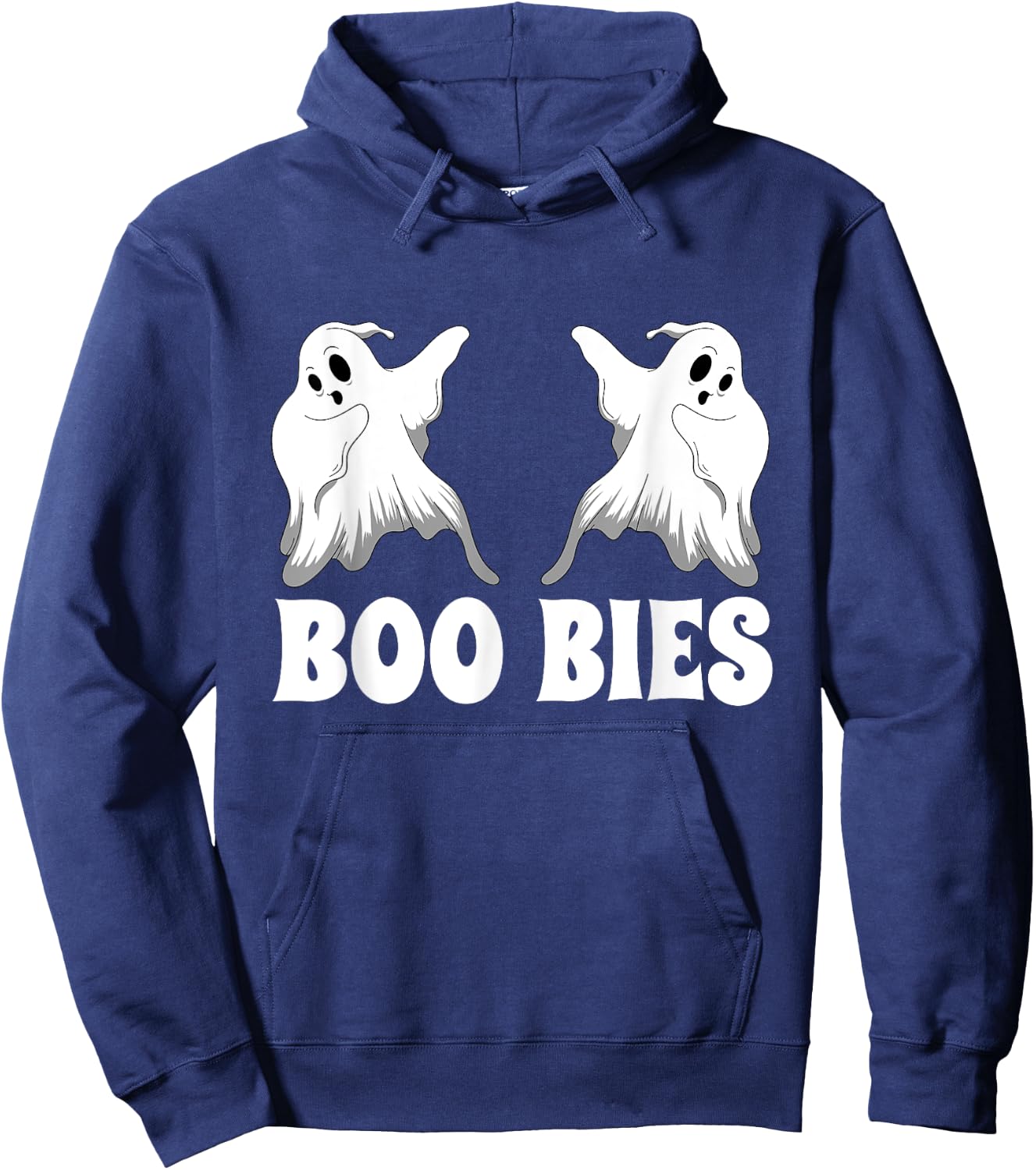 boo-bies Ghost Pumpkin Halloween Hoodie - Hoodie | Navy