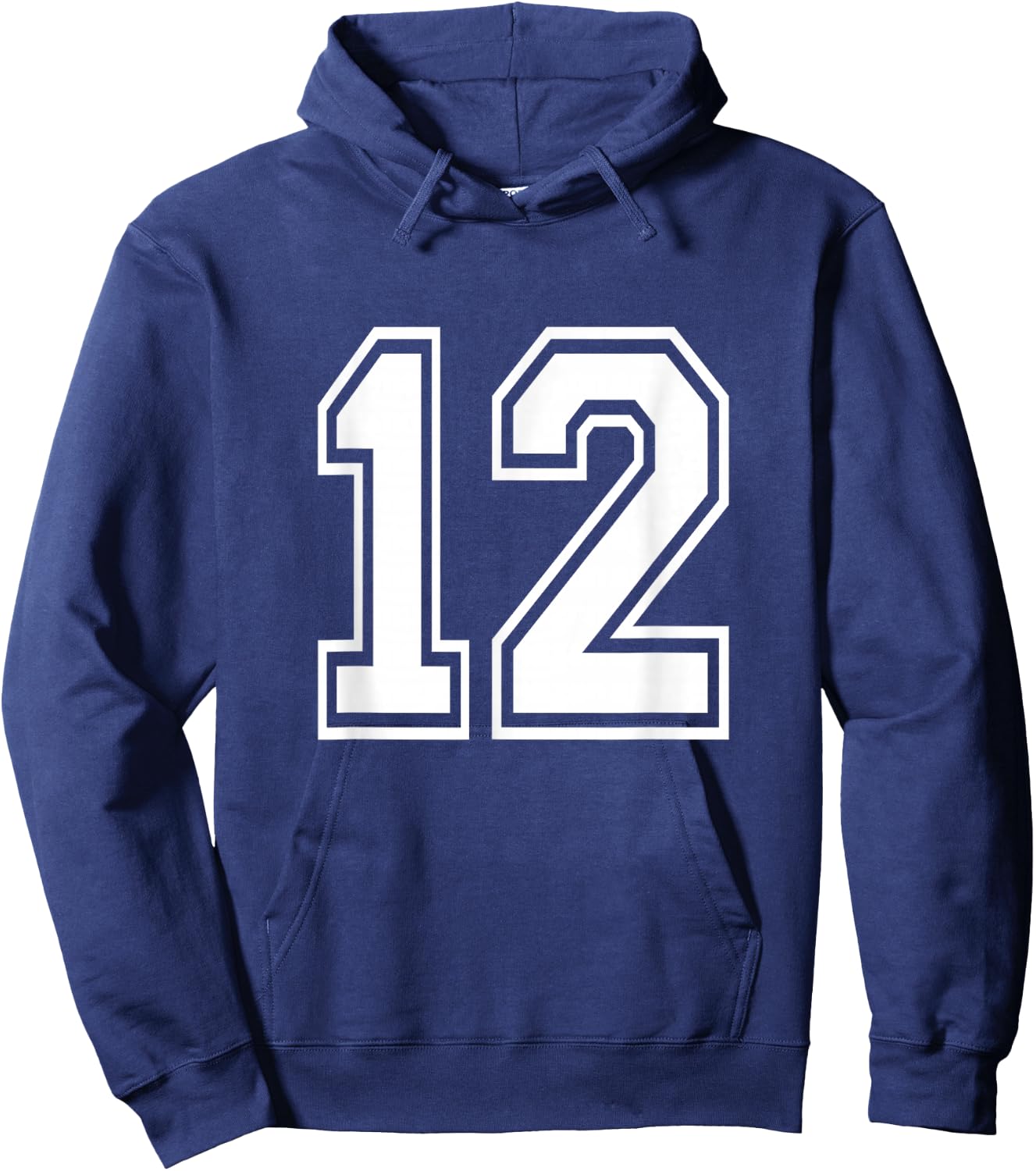 Number 12 Varsity Sports Team Jersey 12th Birthday 12 Years Hoodie - Hoodie | Navy