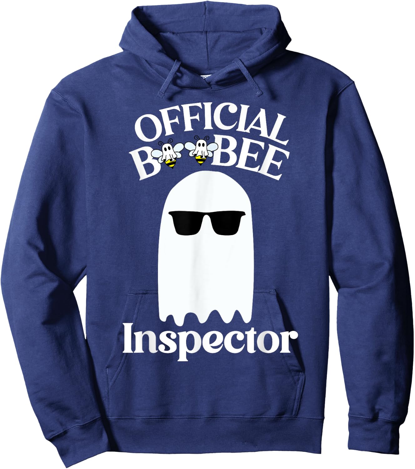 Boo-Bee Inspector Lazy DIY Halloween Costume Funny Ghost Hoodie - Hoodie | Navy