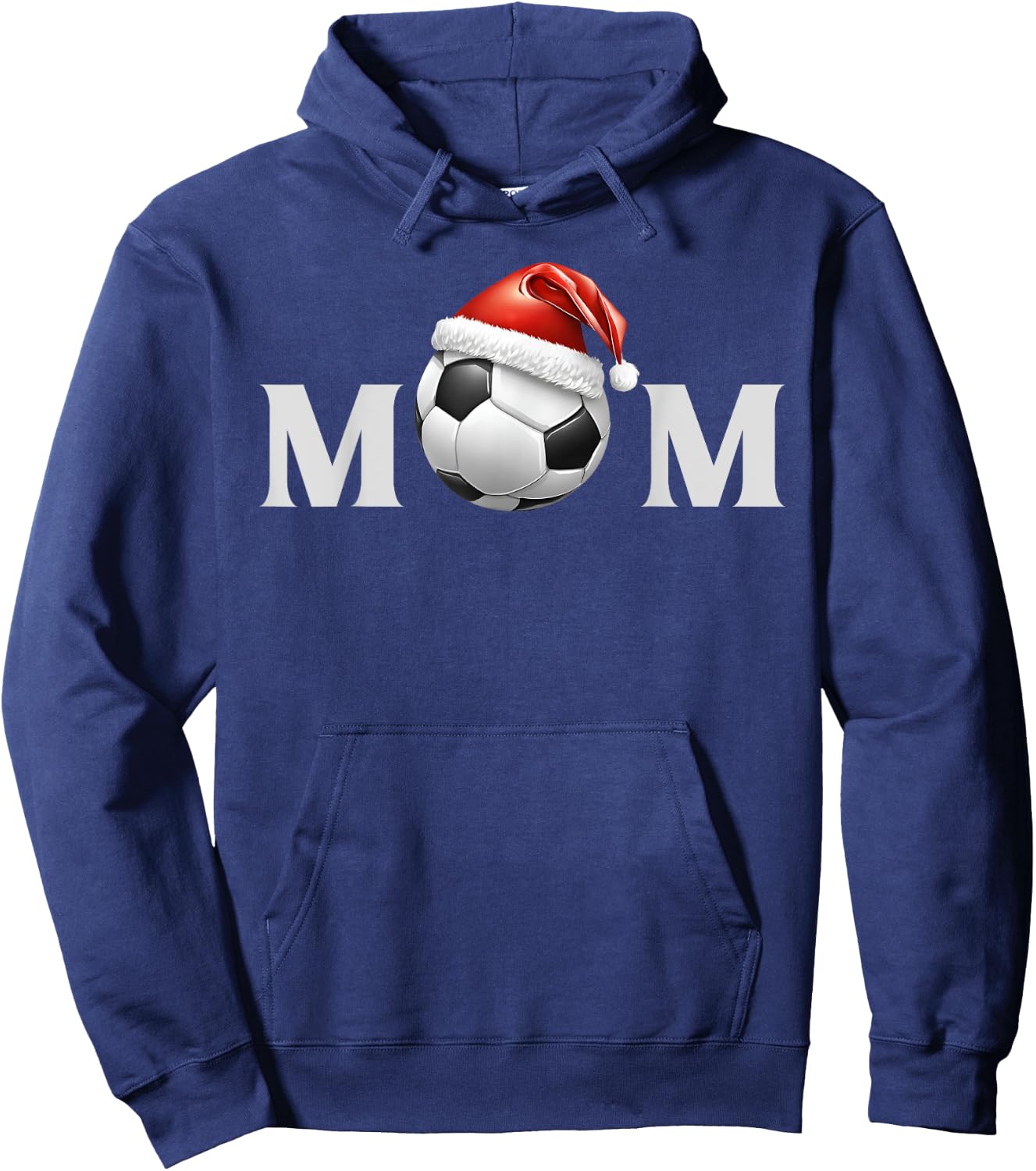 Soccer Ball Christmas Mom Fan Parent Coach Player Graphic Hoodie - Hoodie | Navy