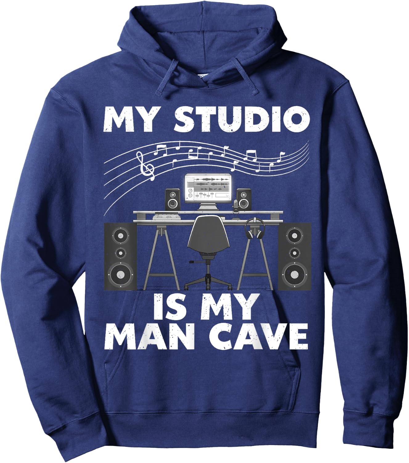 Cool Music Producer Art Women Hip Hop EDM Production Hoodie - Hoodie | Navy
