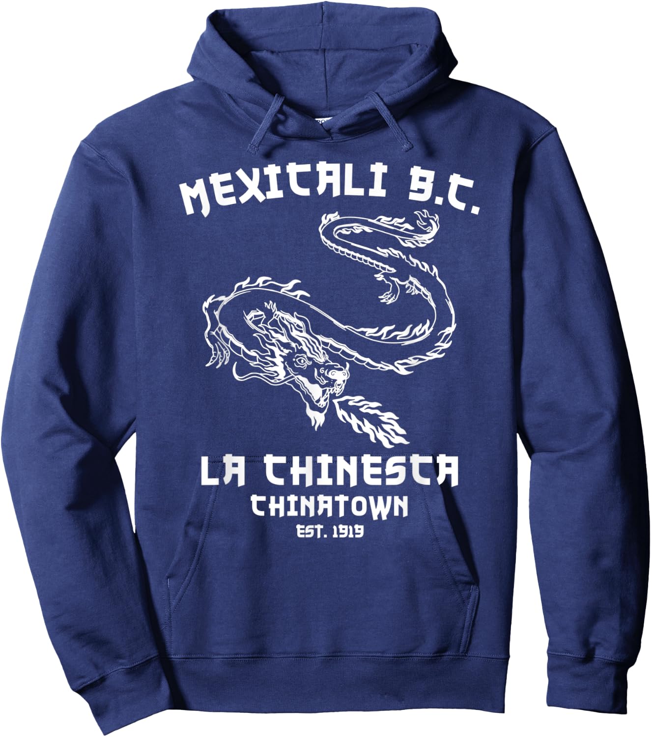 Mexicali La Chinesca Mexico Chinatown Baja California Dragon Hoodie - Hoodie | Navy