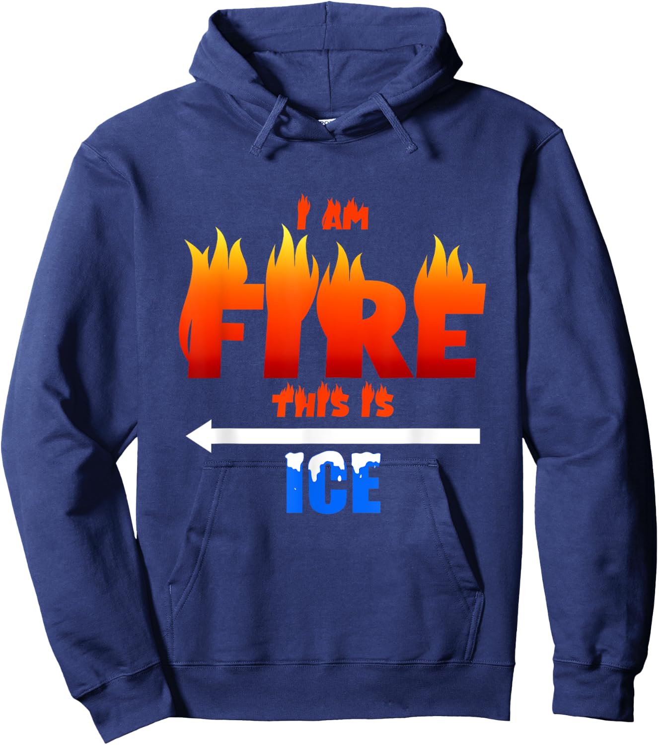 Funny Ice and Fire Costume Halloween Family Matching Women Hoodie - Hoodie | Navy