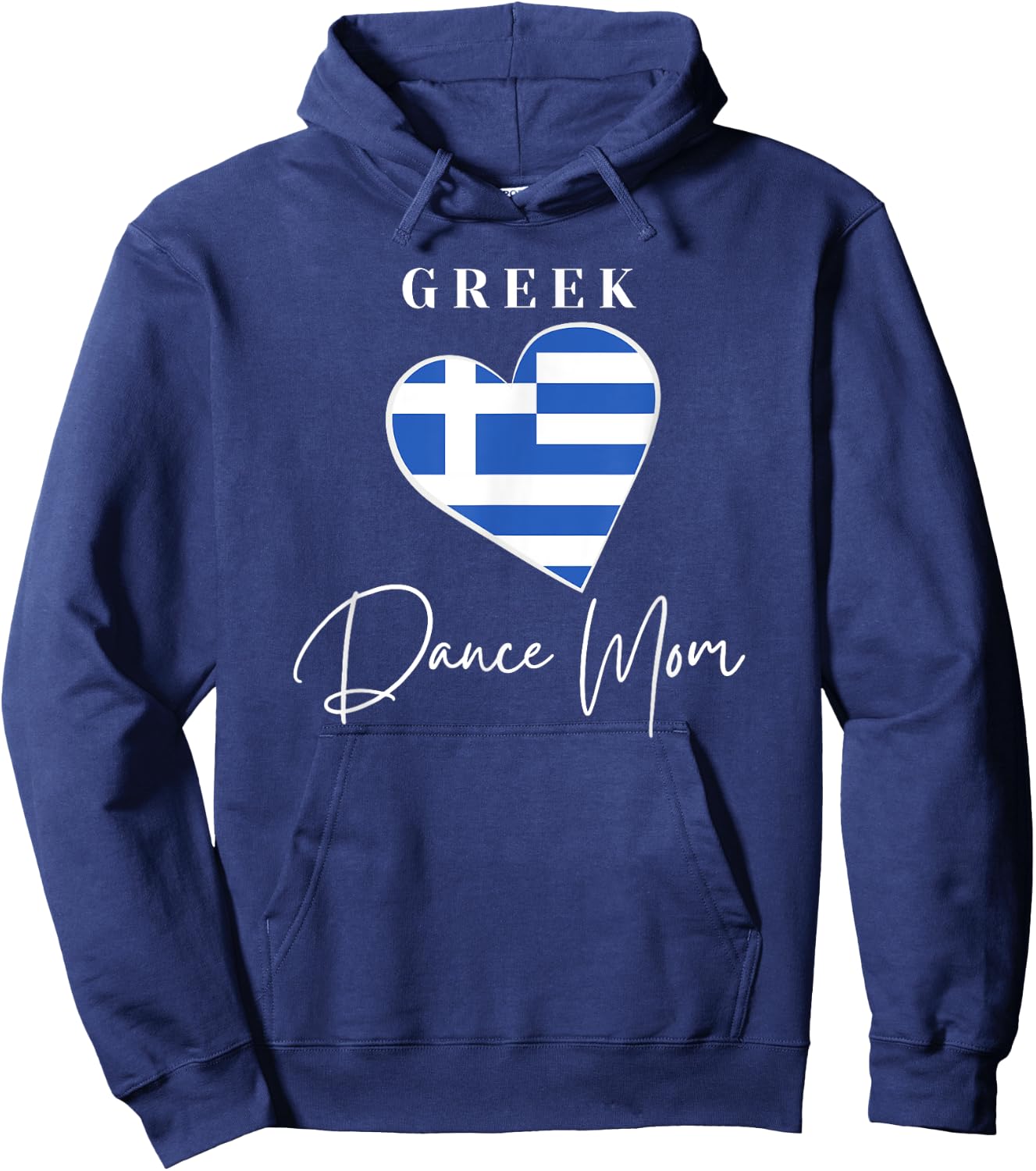 Greek Dance Mom, Greek Dancing, Greek Flag Greek Mama, Gift Hoodie - Hoodie | Navy